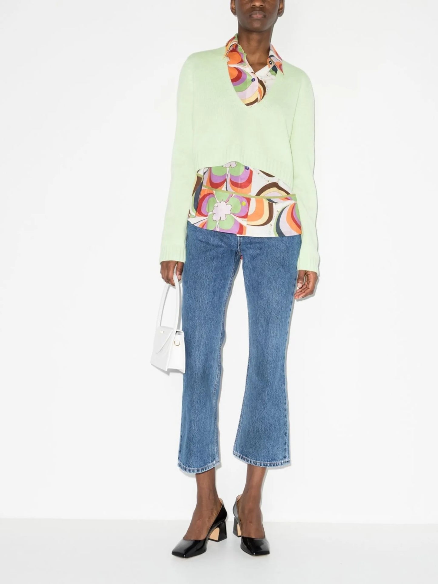 Betzy organic cotton flared cropped jeans