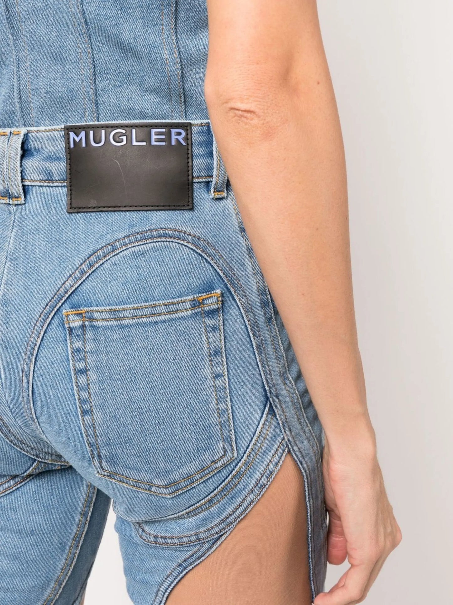 cut-out detail denim jeans