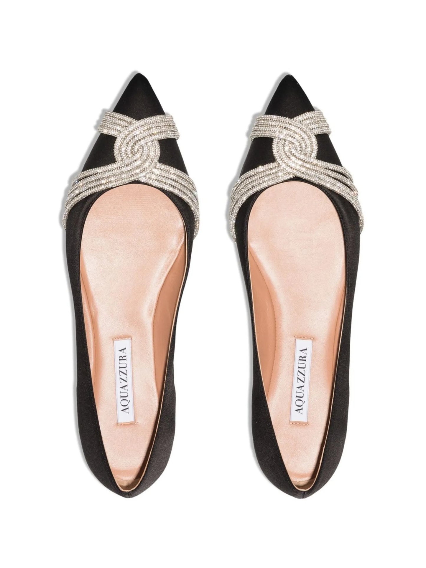 Gatsby crystal-embellished ballerina shoes