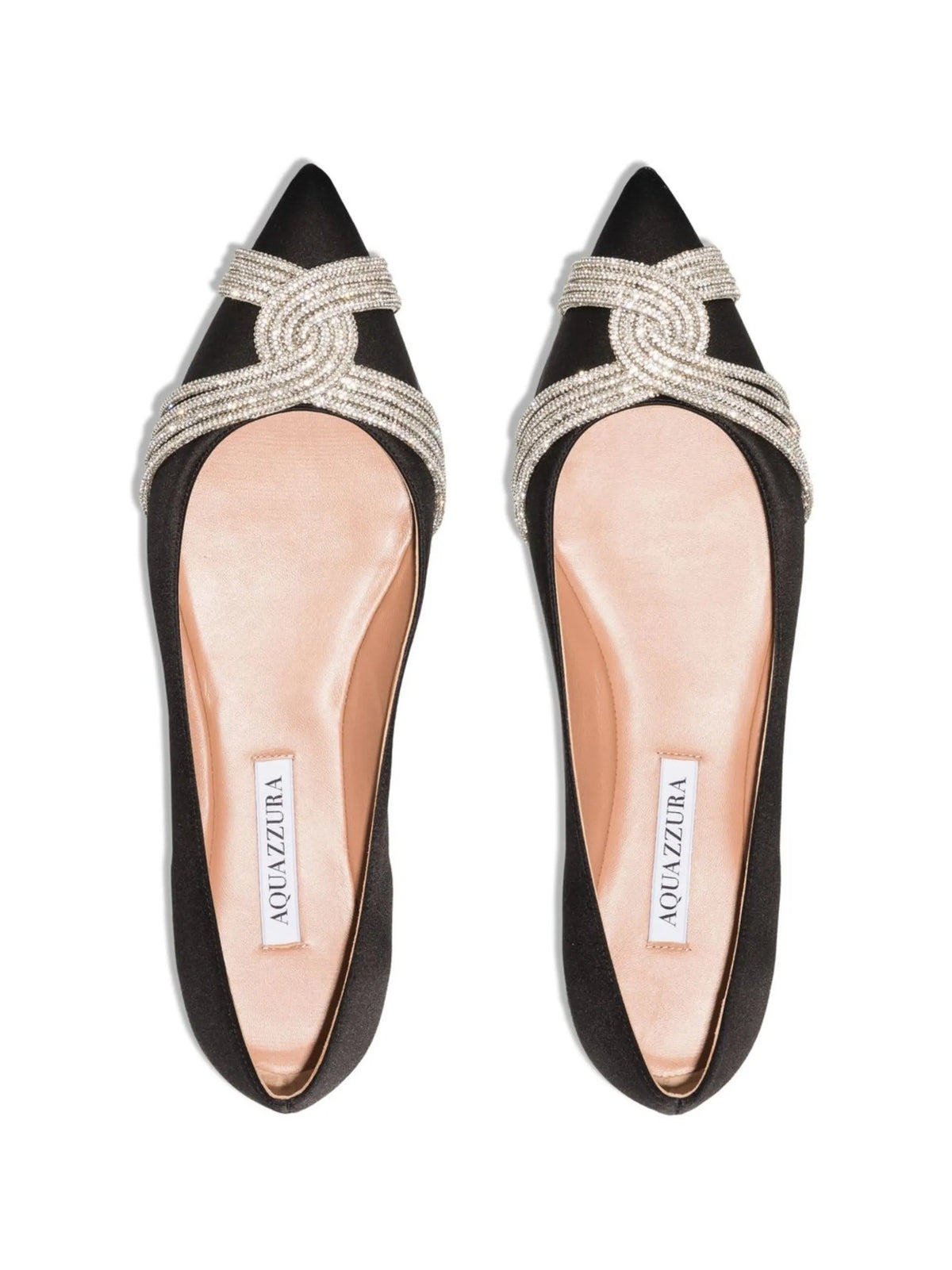 Gatsby crystal-embellished ballerina shoes