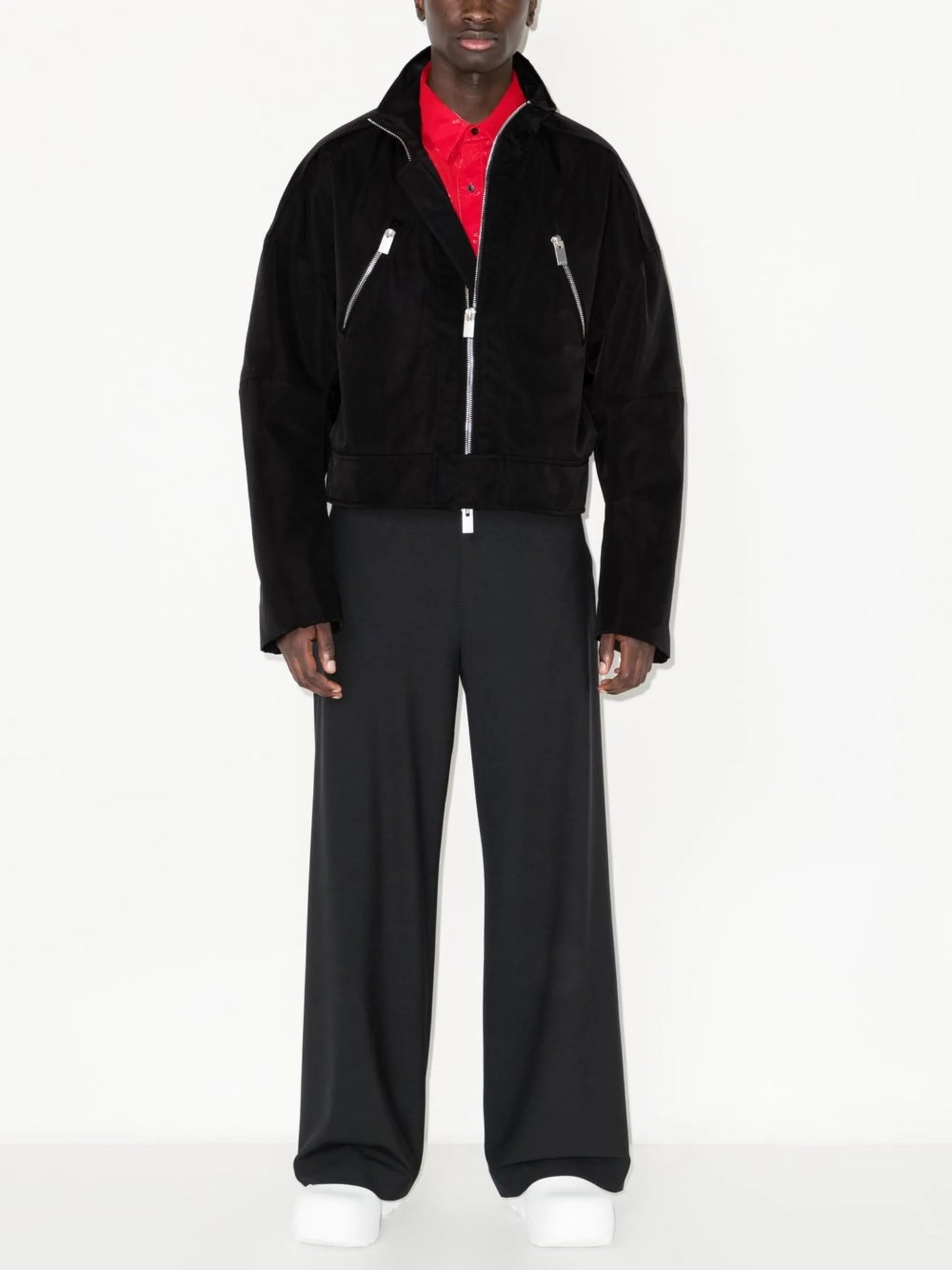 logo-print bomber jacket