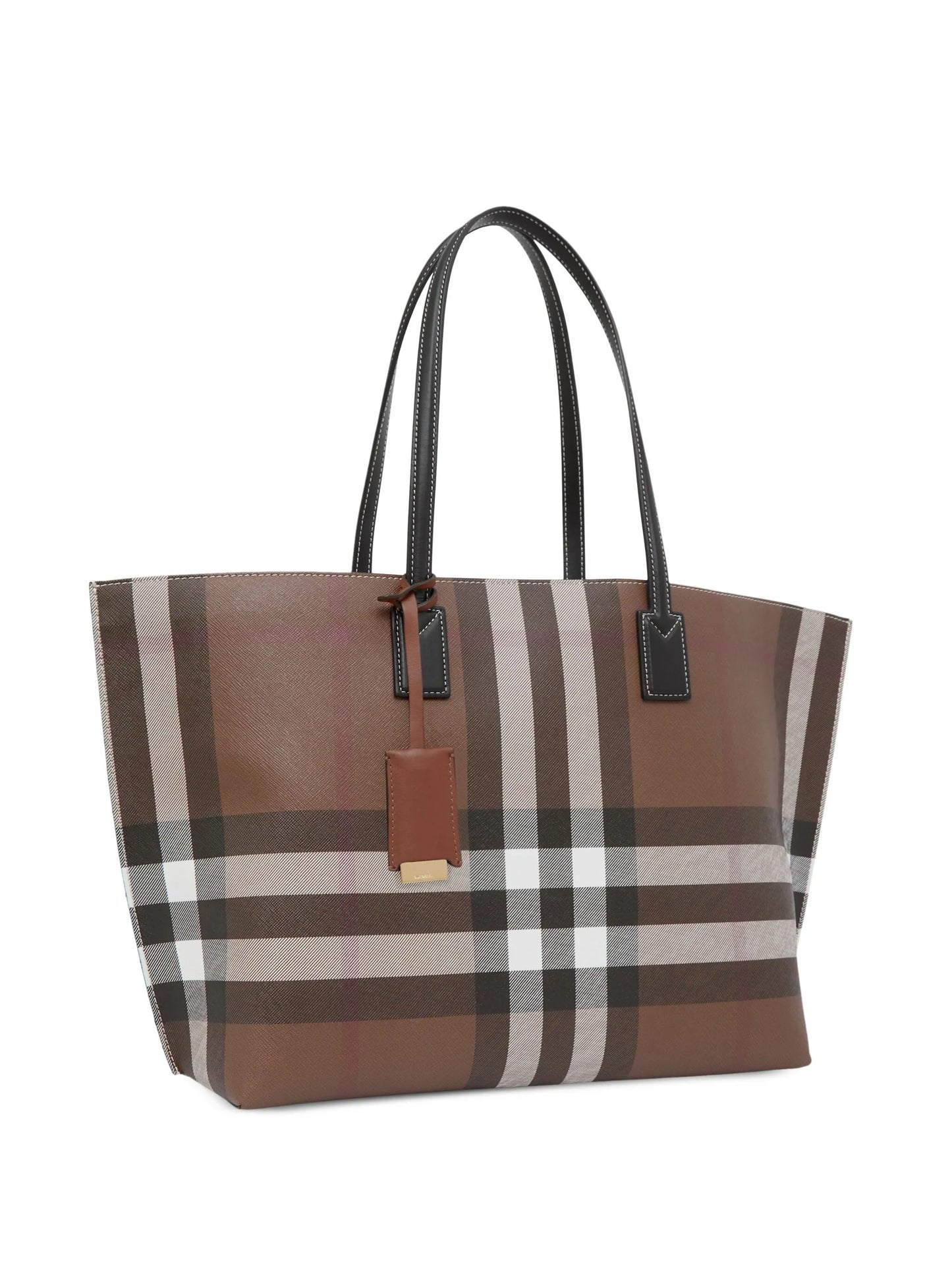medium check tote bag