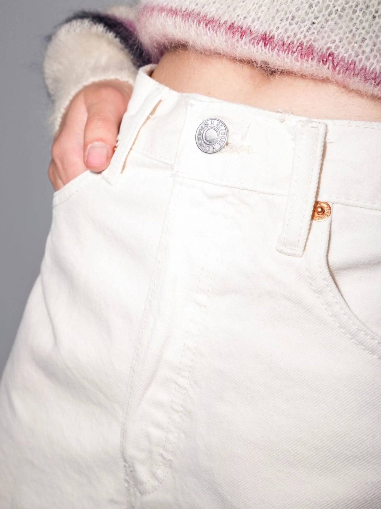 90s high-waist denim shorts