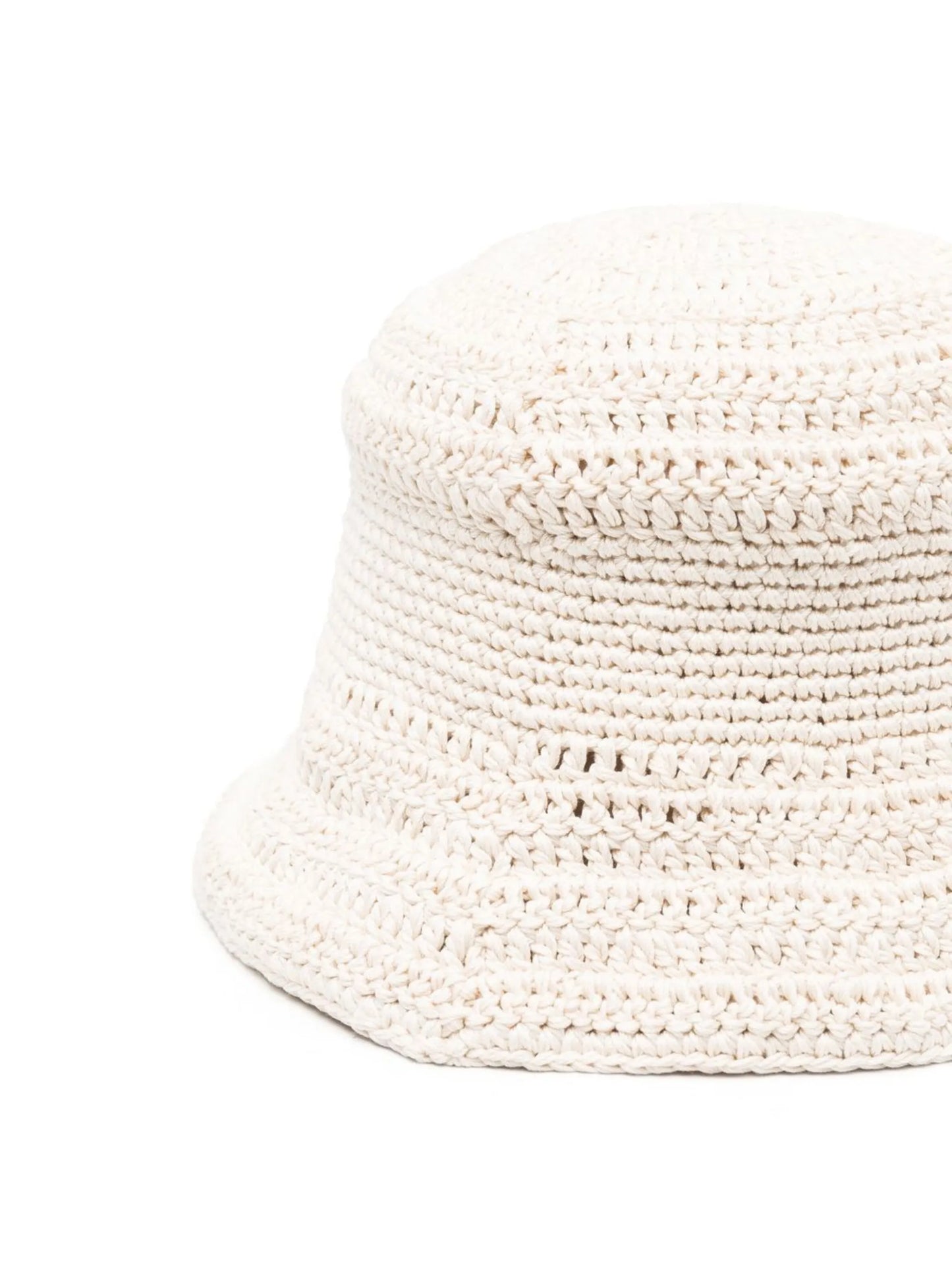 logo-embroidered crochet bucket hat