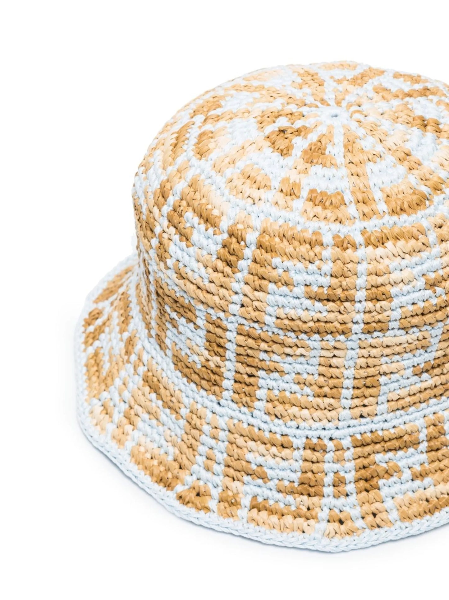 FF motif crochet bucket hat