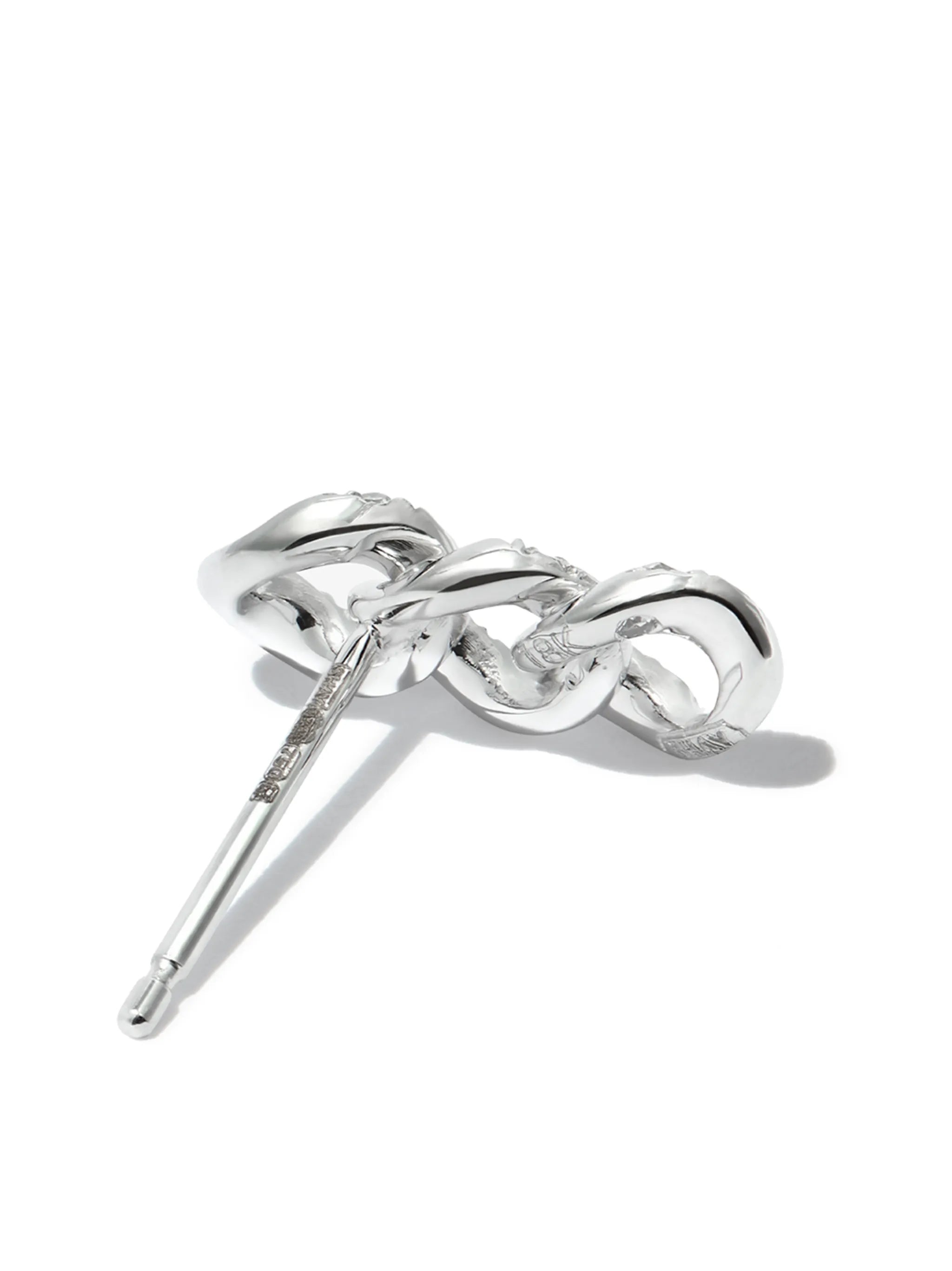 18kt white gold diamond chain stud earring