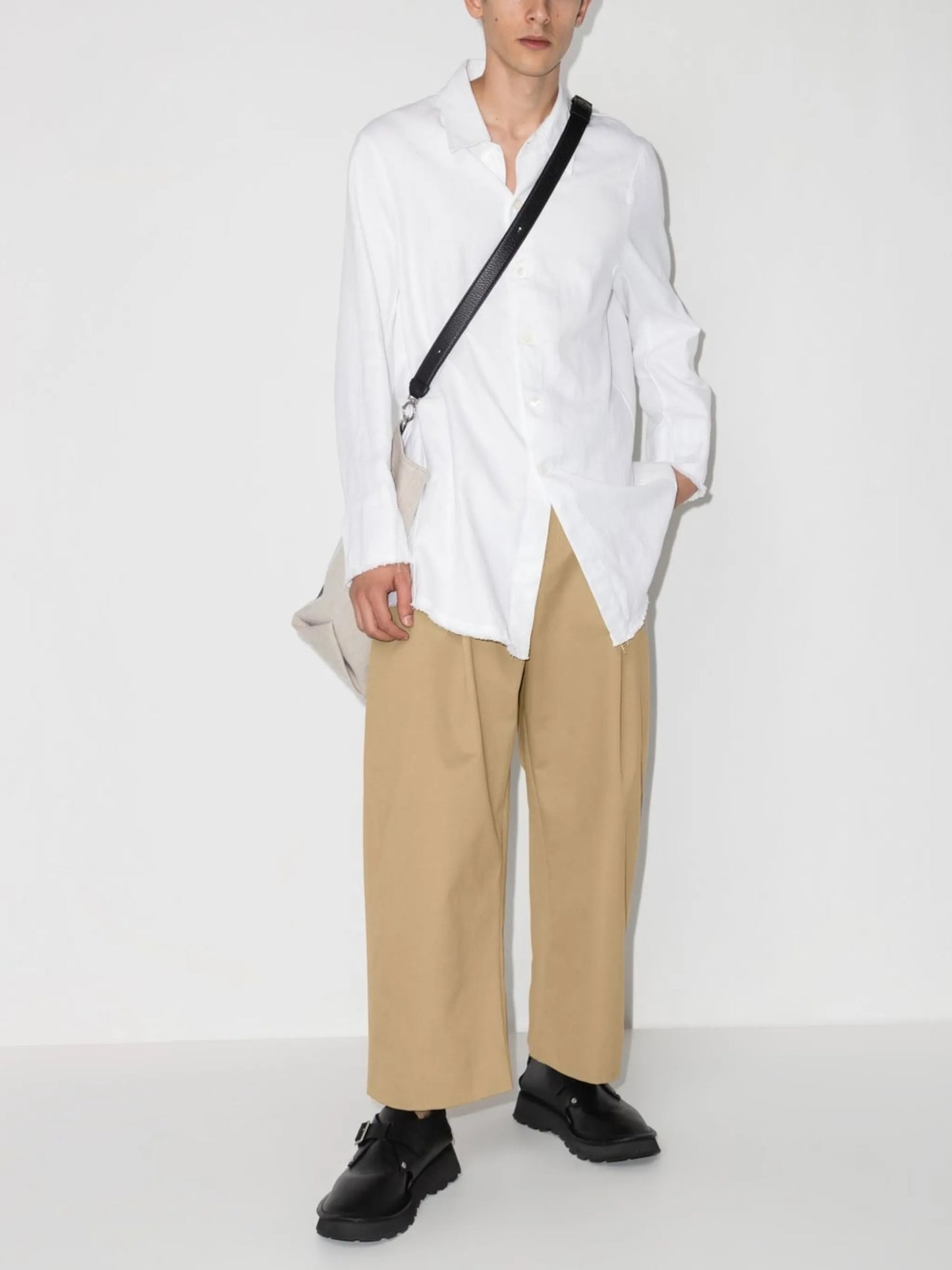cropped wide-leg trousers