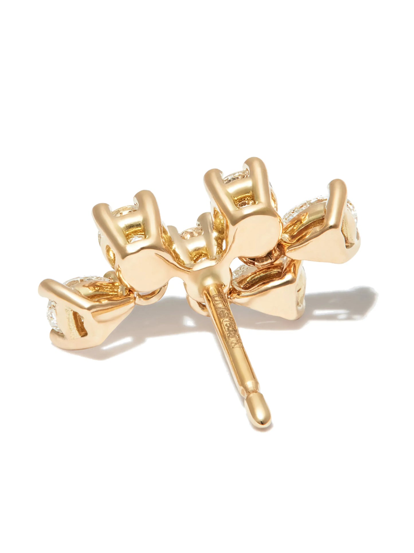 18kt yellow gold Dancing Diamond single stud earring