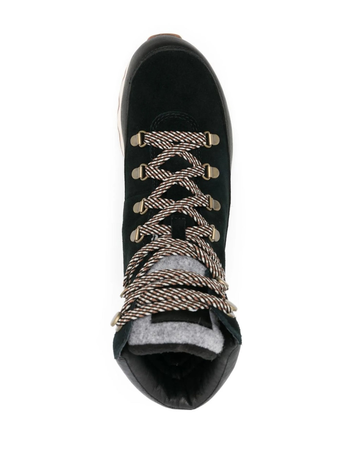 ankle-length lace-up boots