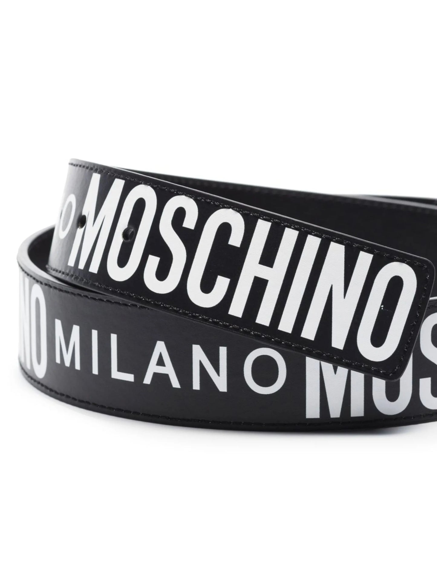 logo-print buckle belt