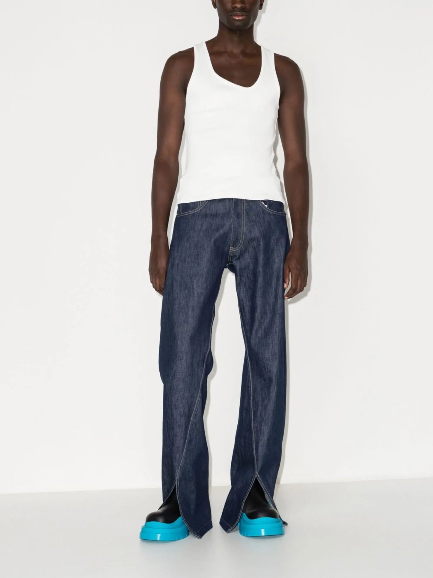 Tire leather Chelsea boots