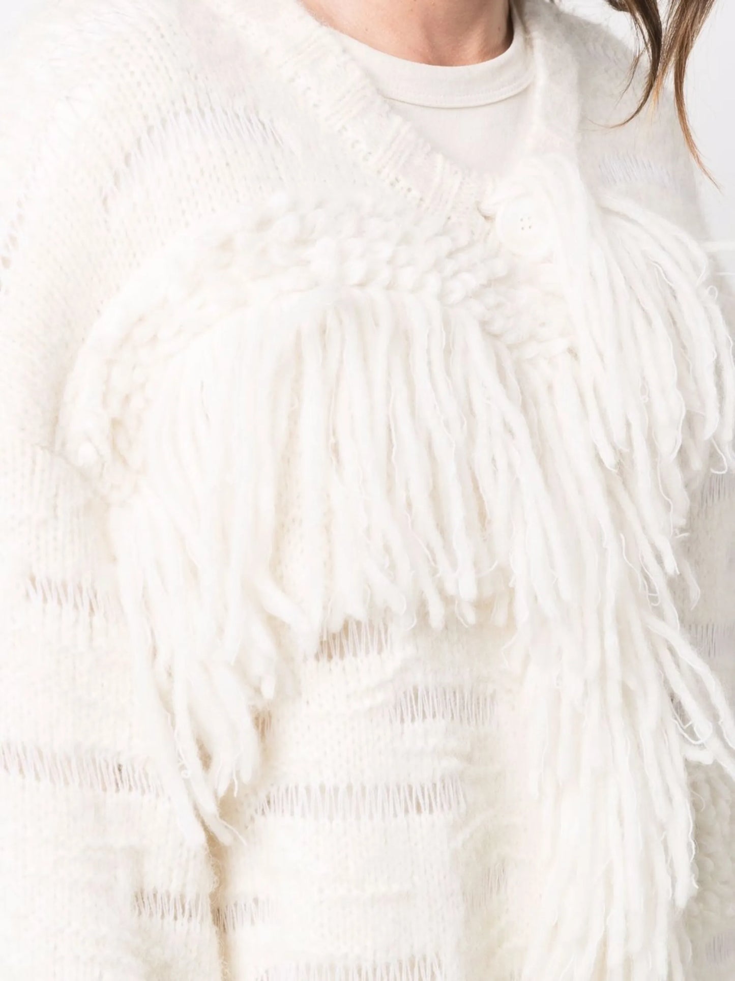 oversized fringed jumper