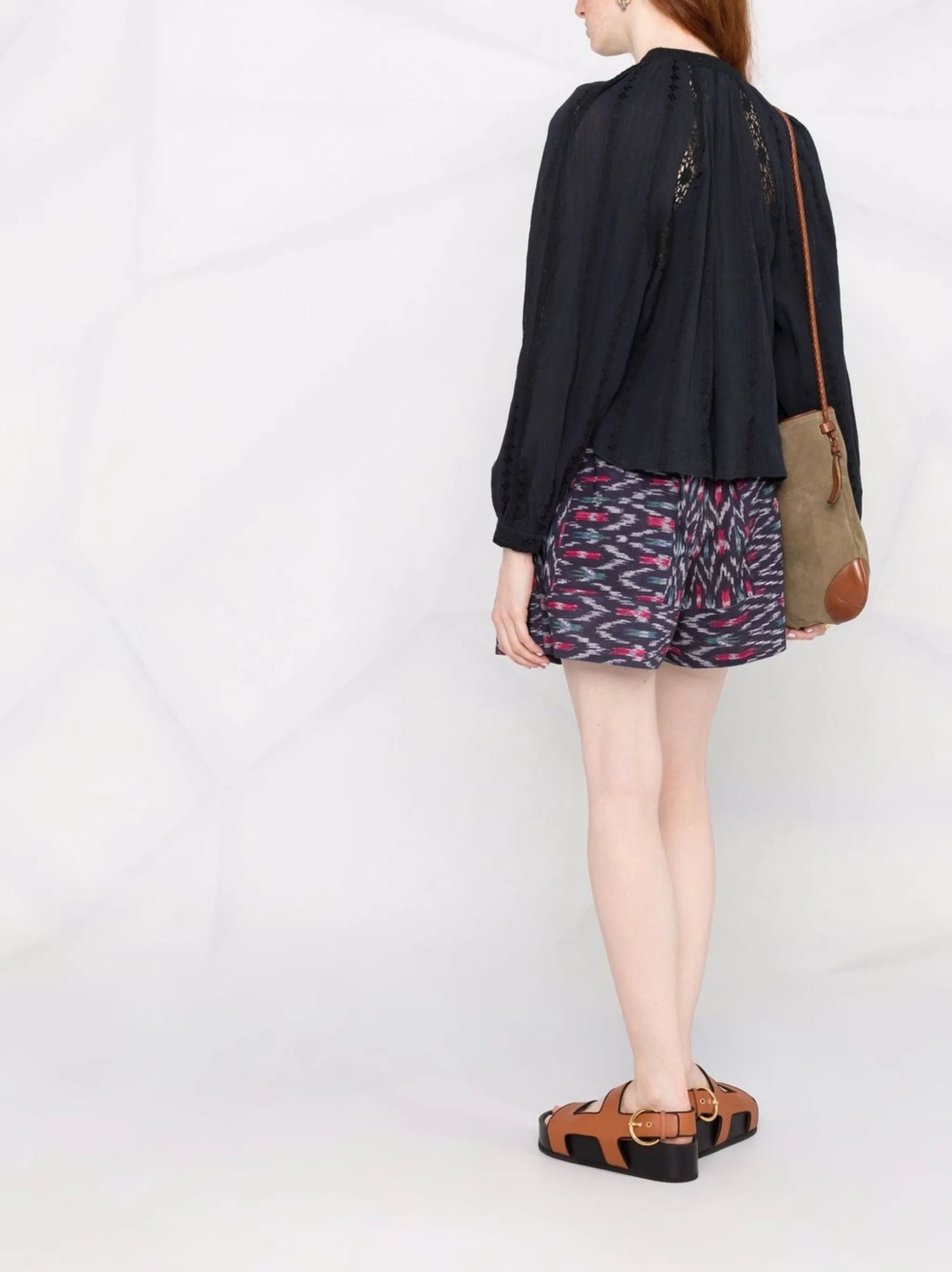Janelle cotton-blend blouse
