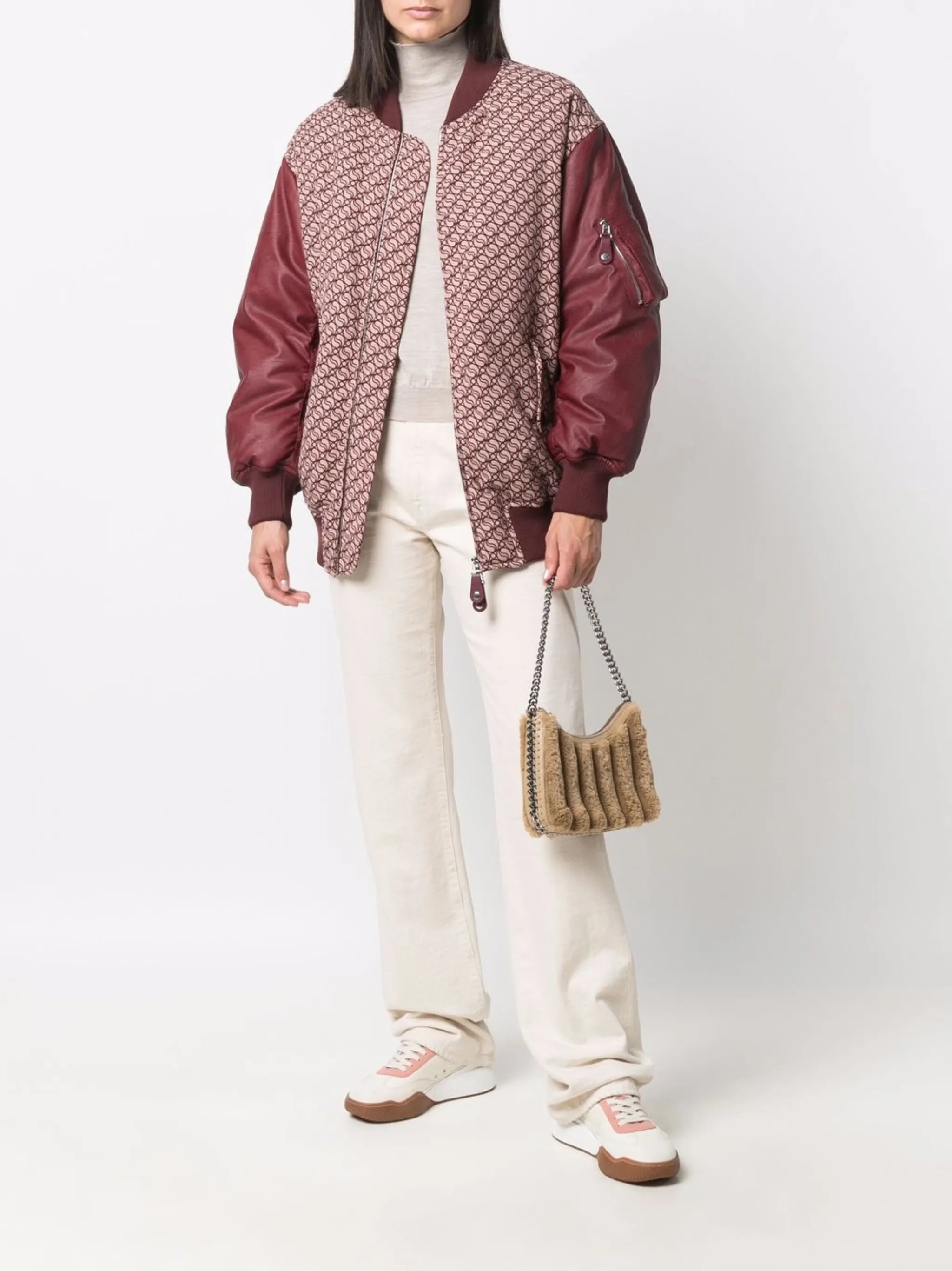 Falabella faux-fur zip shoulder bag