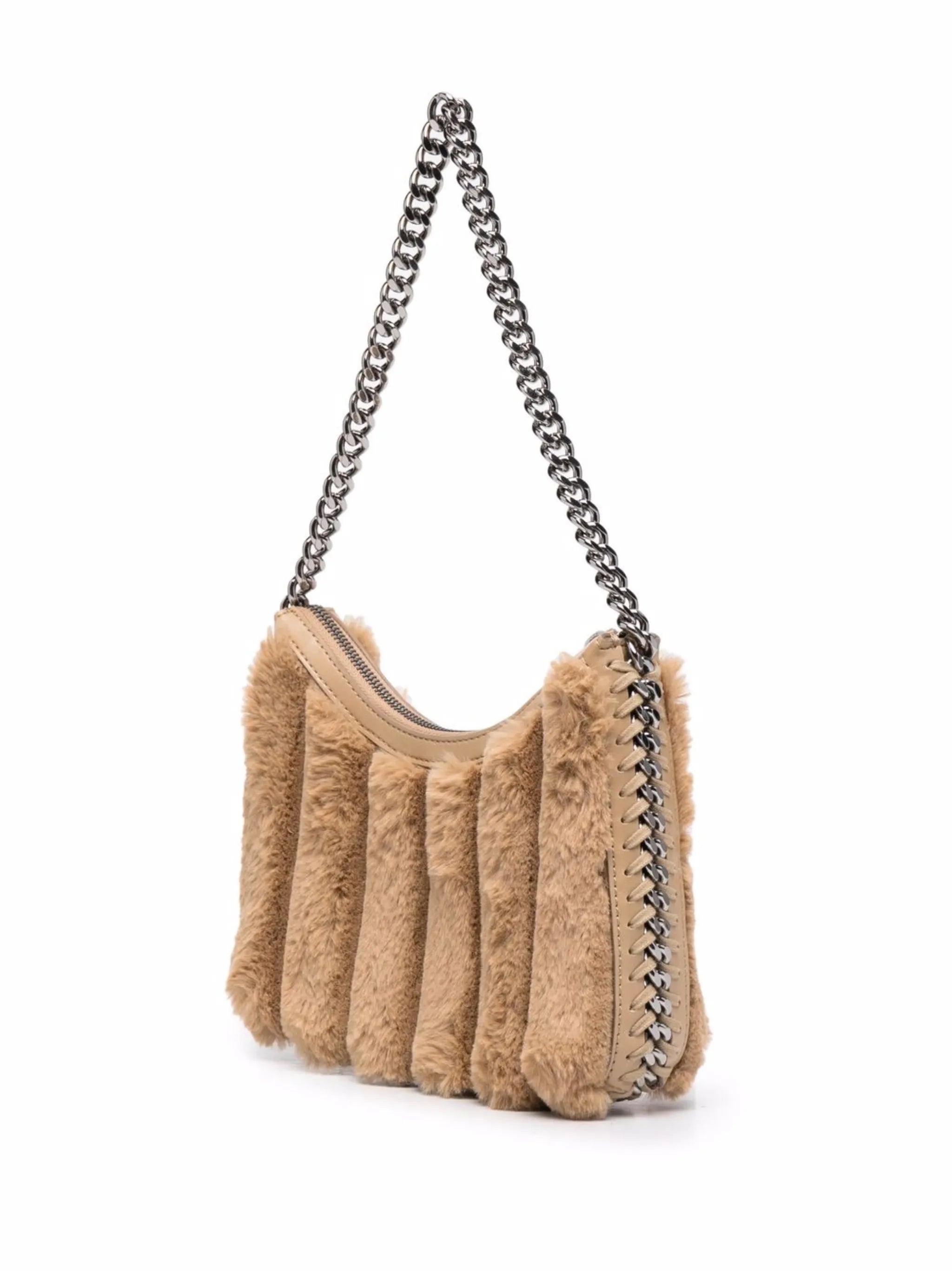 Falabella faux-fur zip shoulder bag