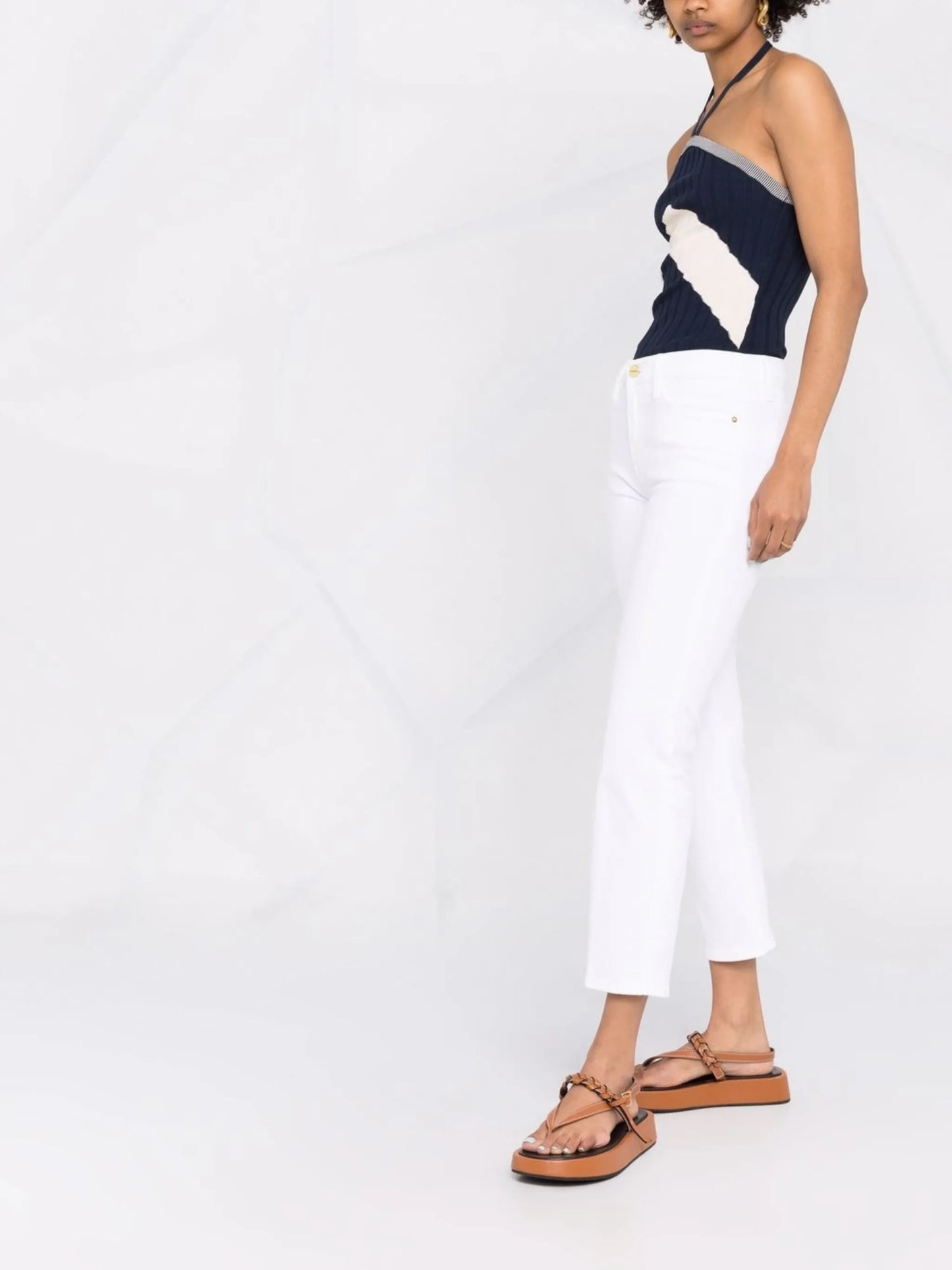 cropped straight-leg jeans