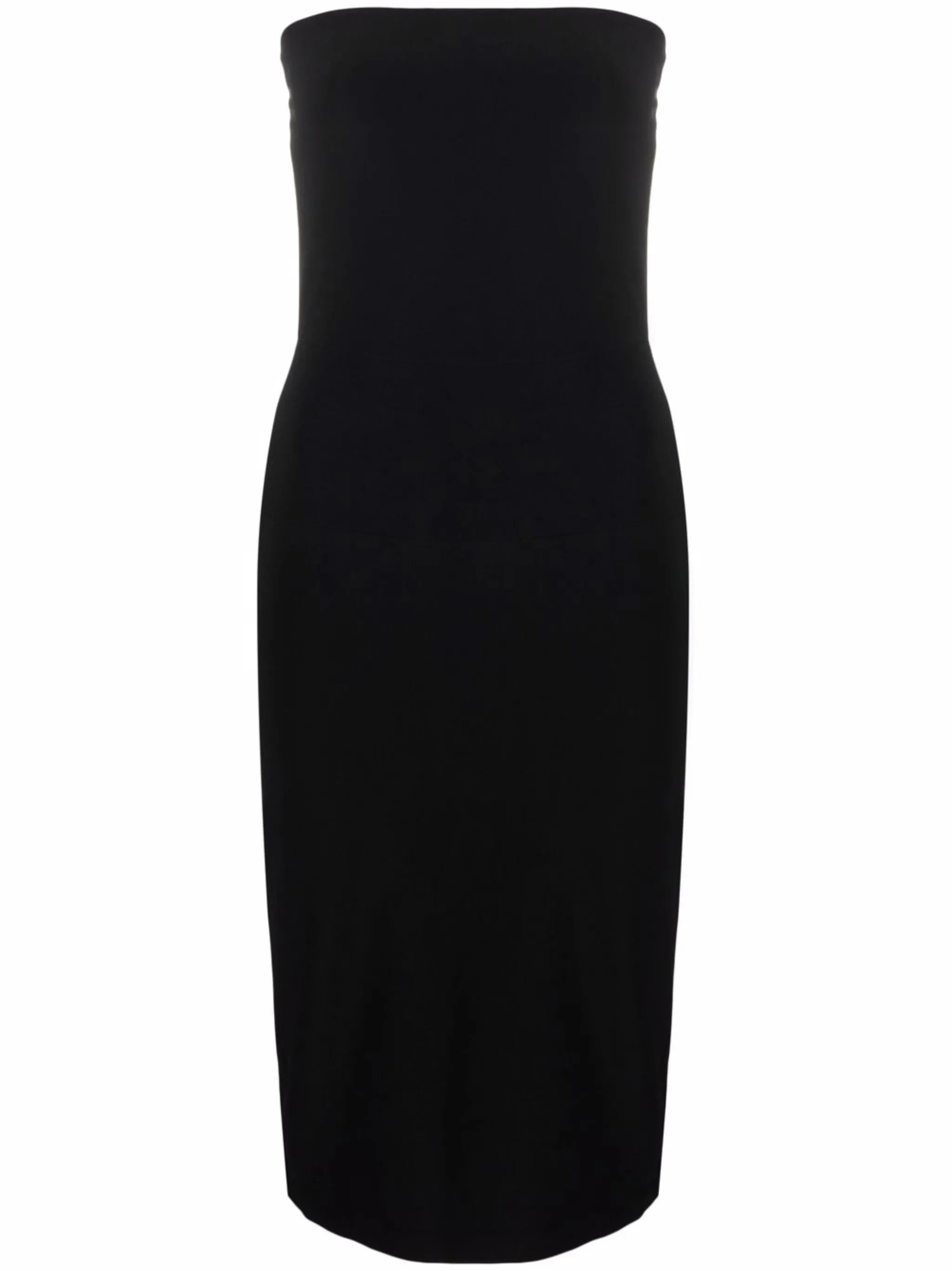 mid-length strapless dress