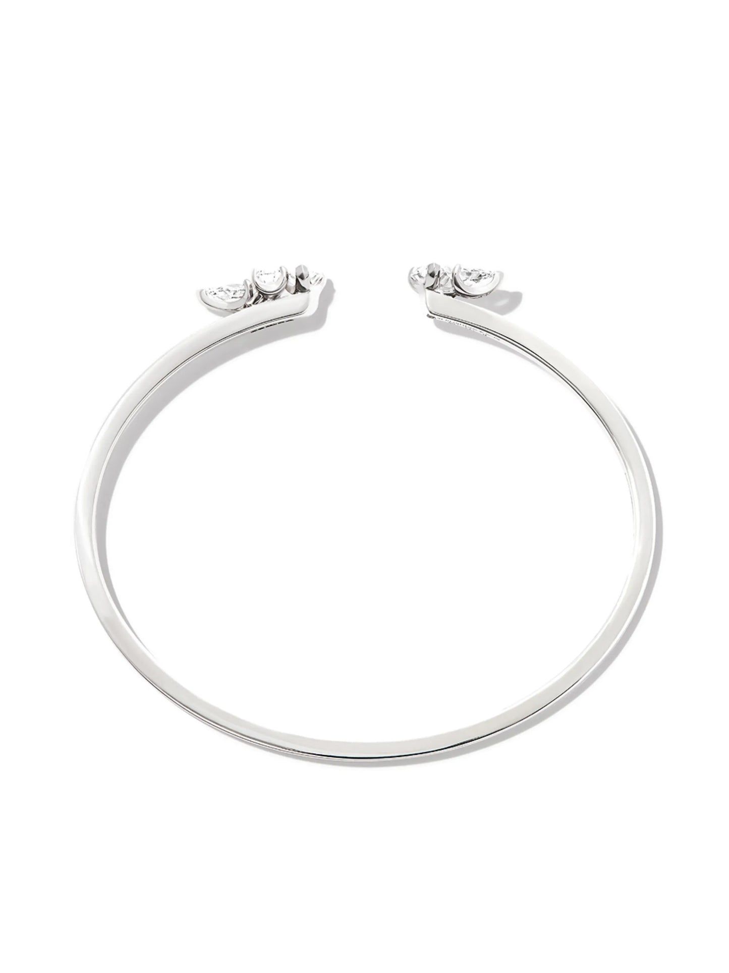 18kt white gold Serti pave 5 diamond cuff
