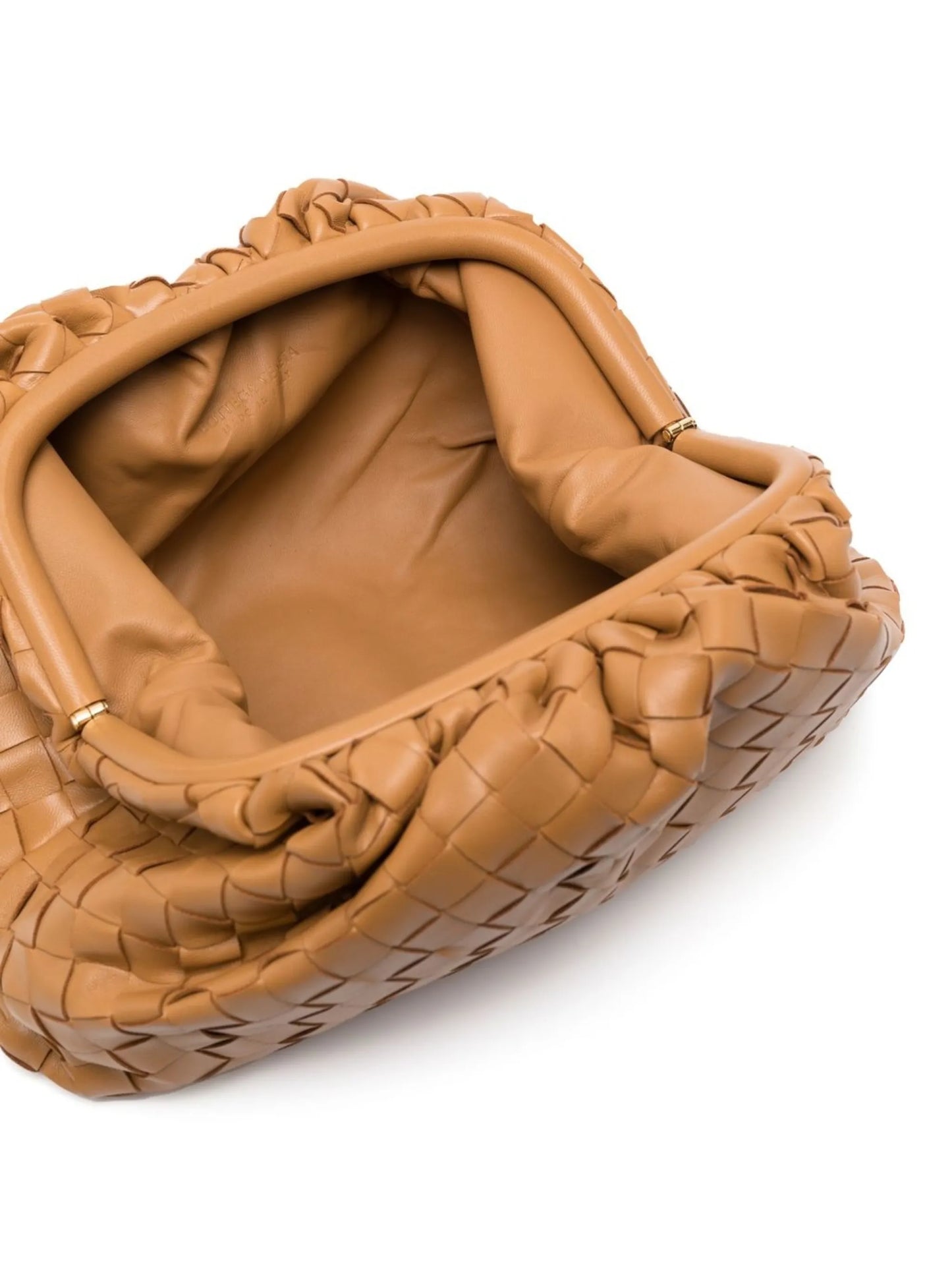 Intrecciato leather clutch bag