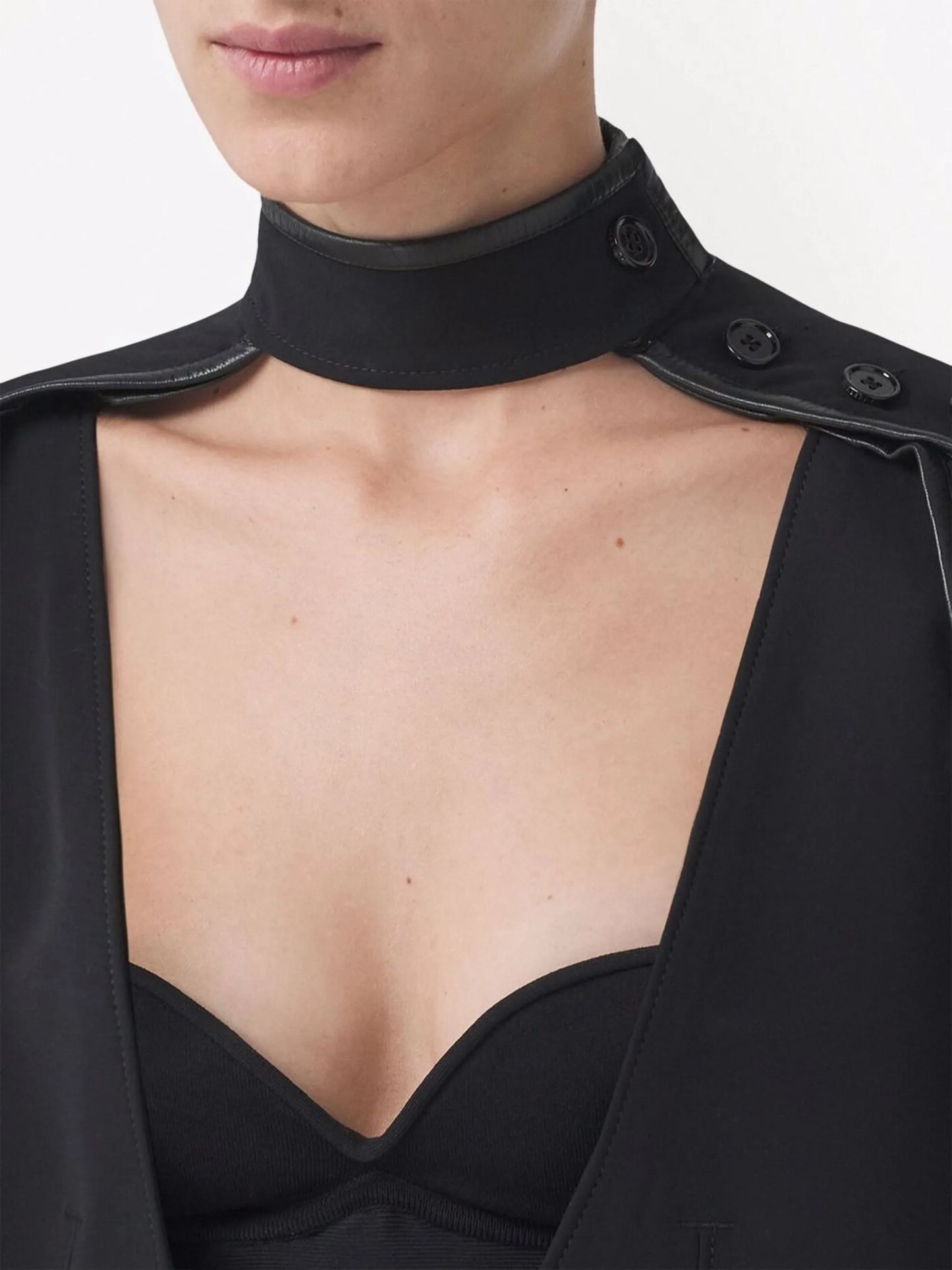 deconstructed tailored silk cape