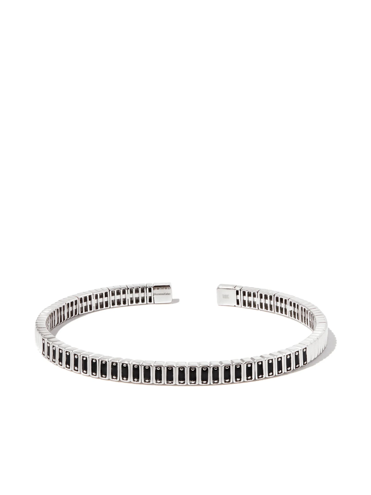 18kt white gold Inlay sapphire cuff