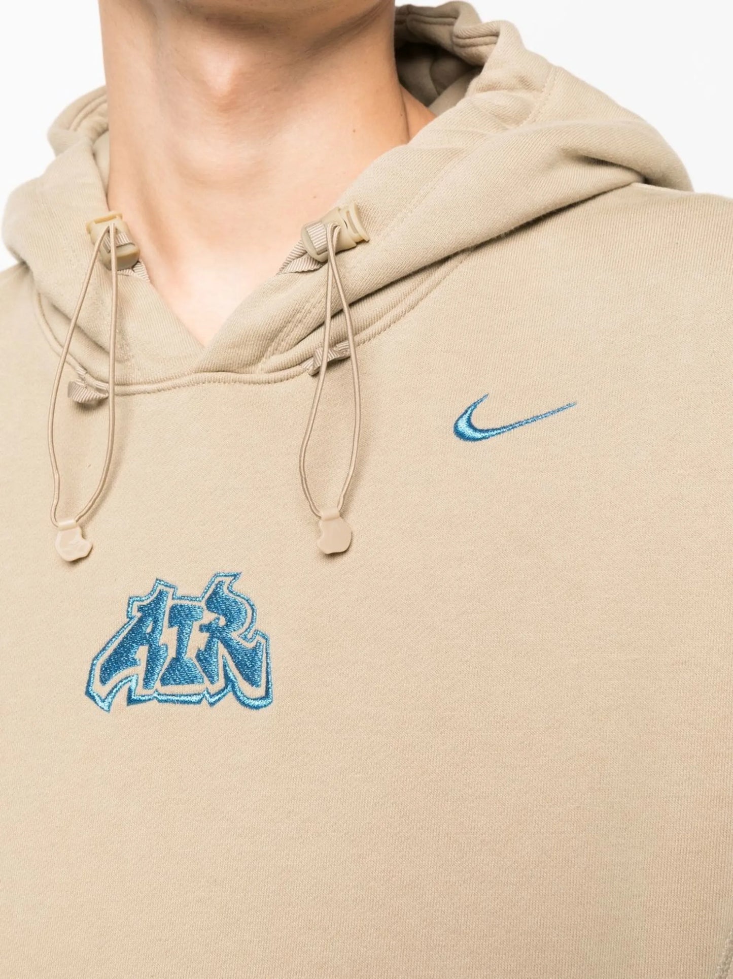 swoosh-logo detail hoodie