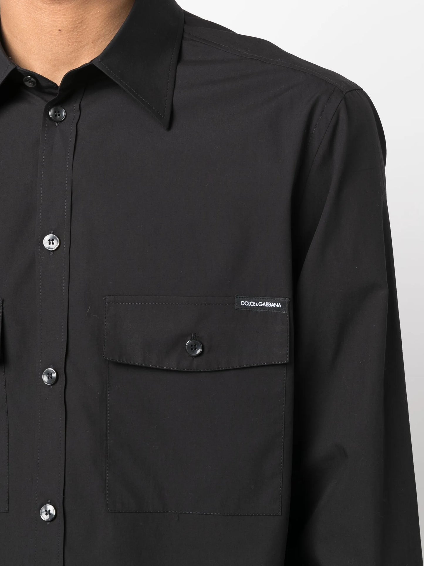 logo-patch long-sleeve shirt