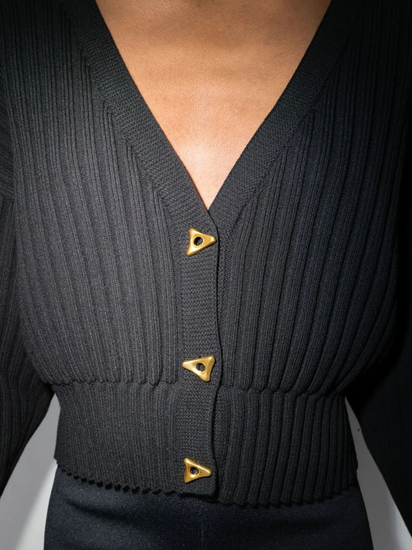 Mount cropped ribbed cardigan