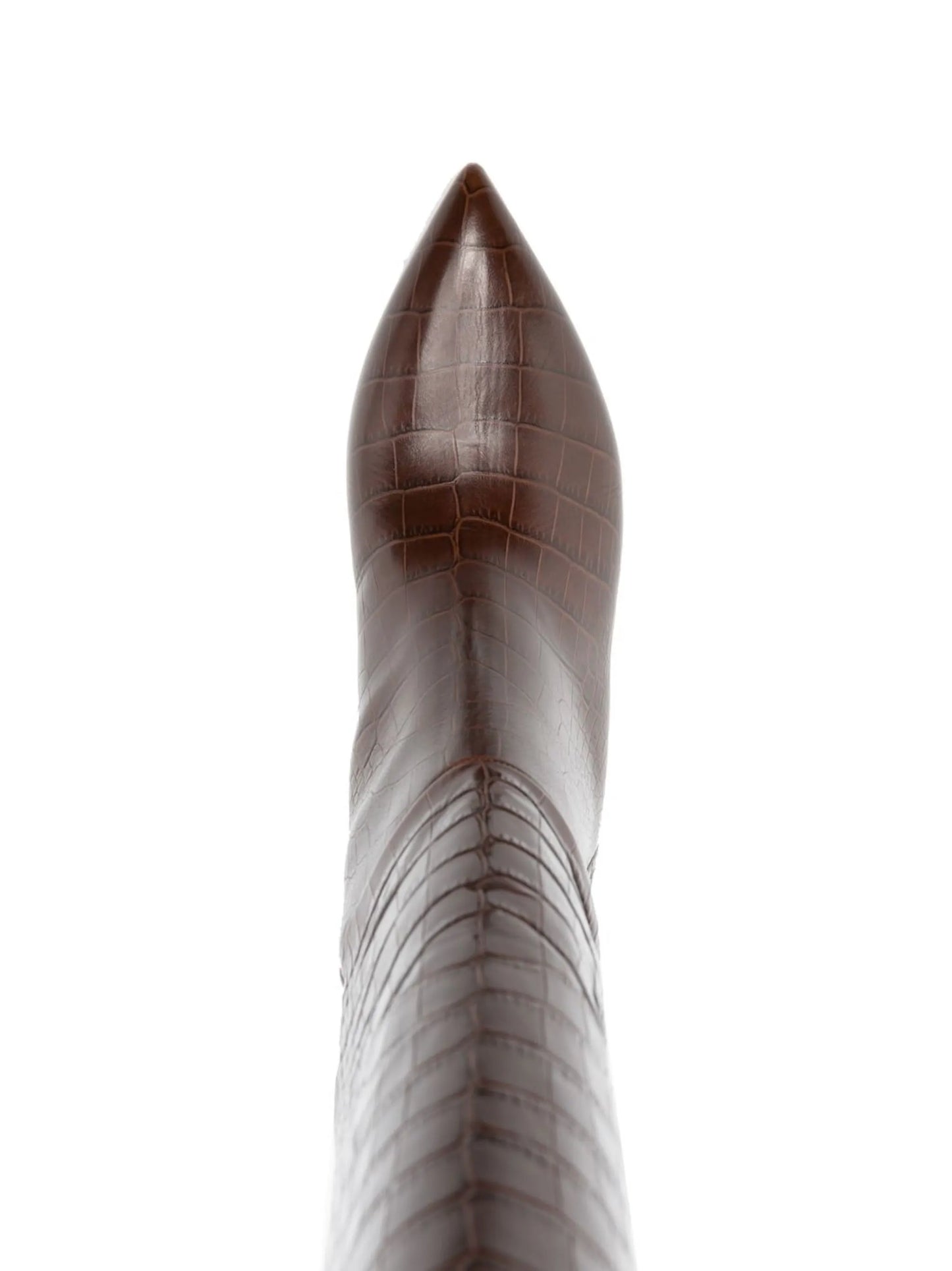 65mm crocodile-effect leather boots
