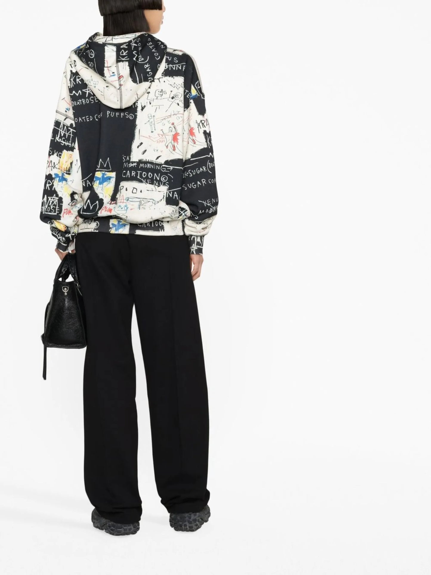 patchwork-design hoodie