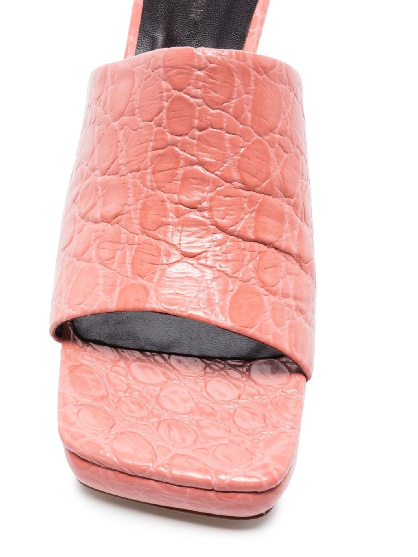 open-toe crocodile-effect sandals