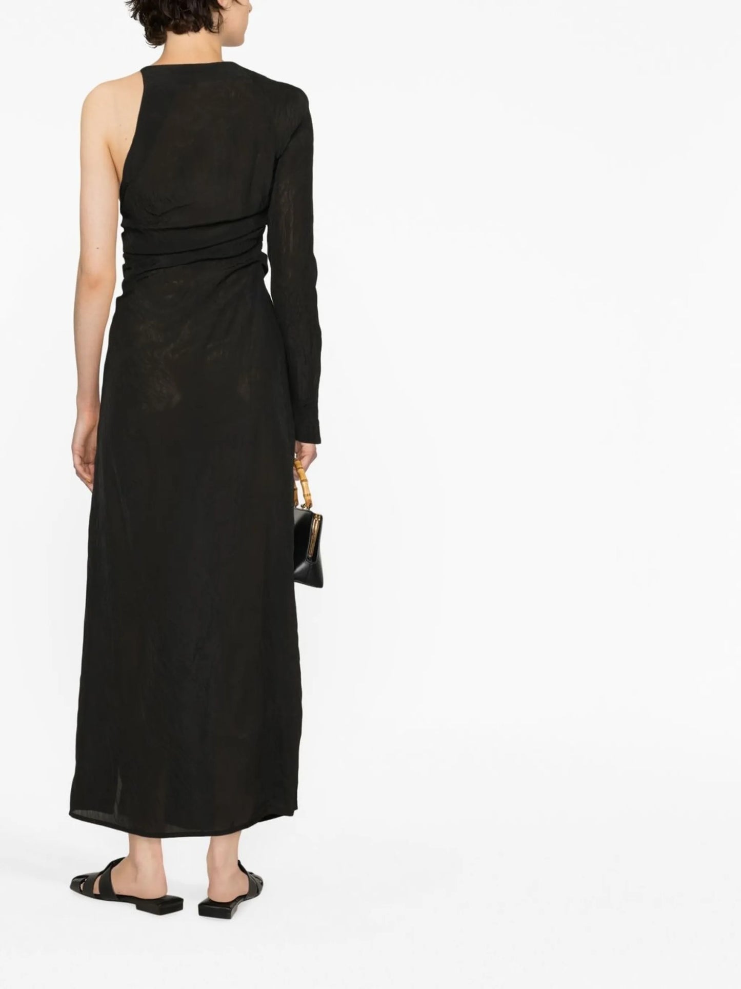 one-sleeve maxi dress