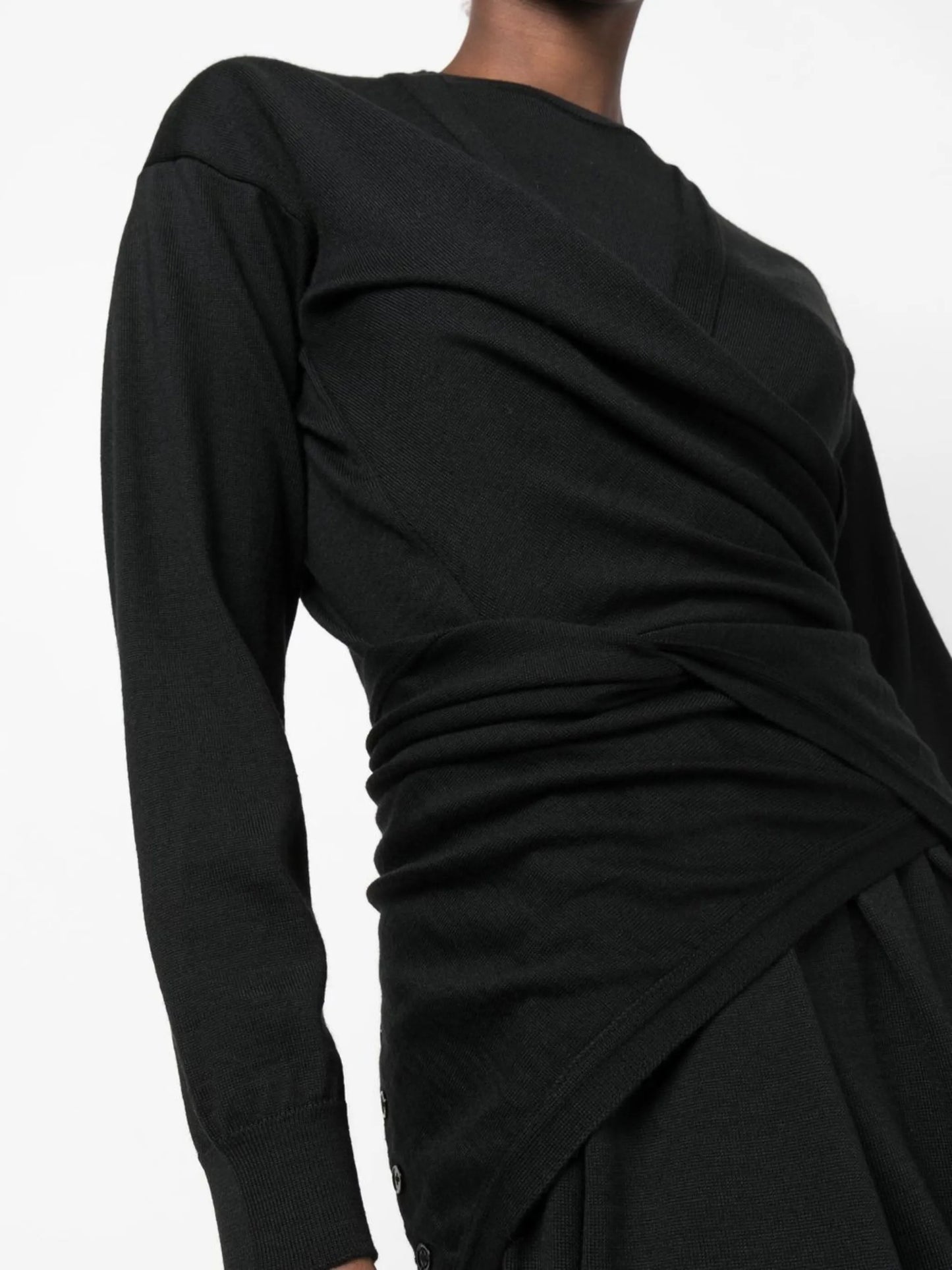 draped panel dress