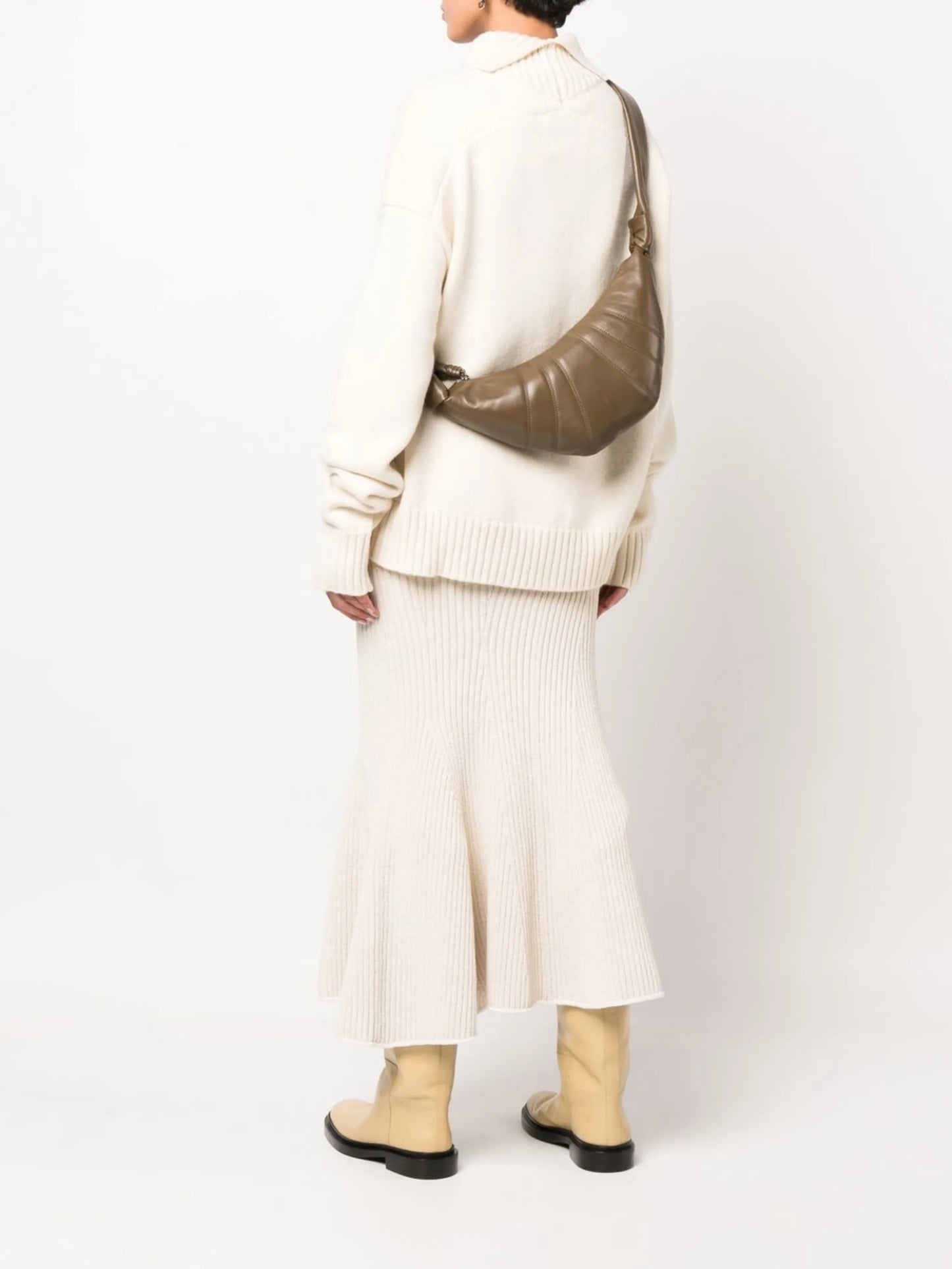 polished-finish crossbody bag