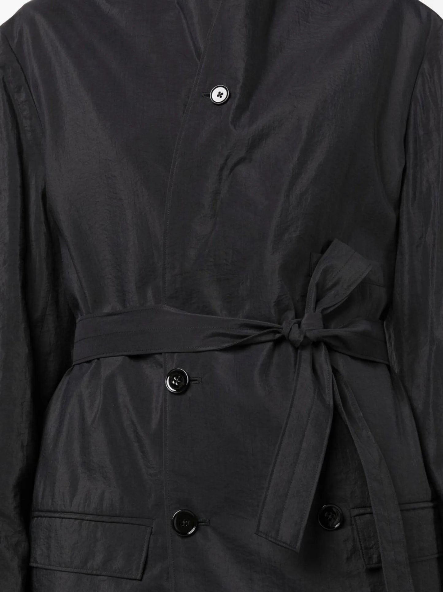 belted double-breasted jacket