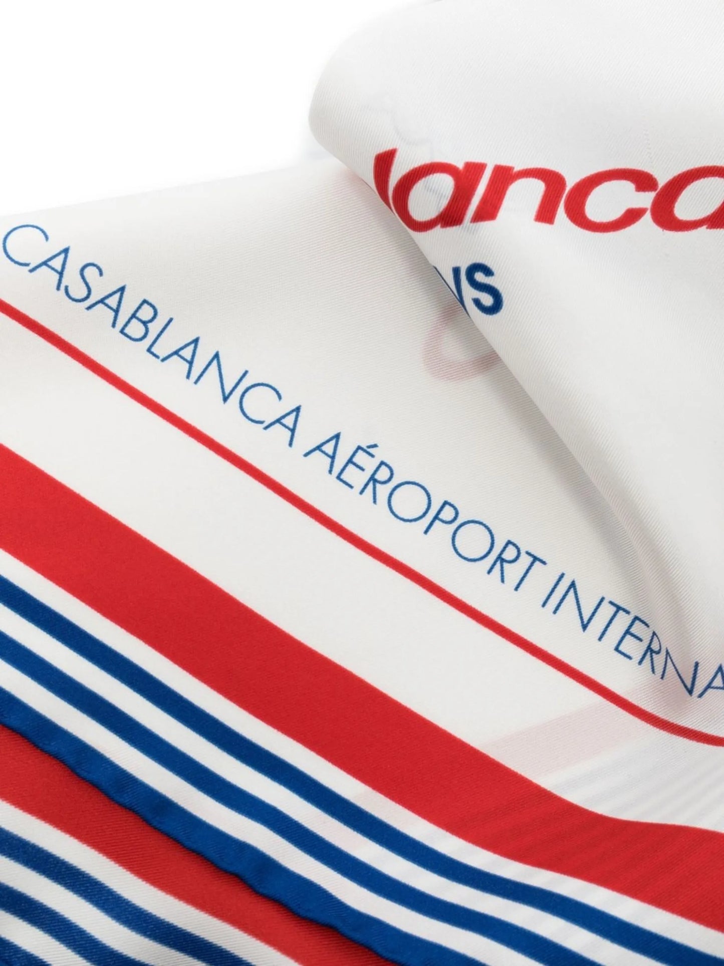 Airways-print silk scarf
