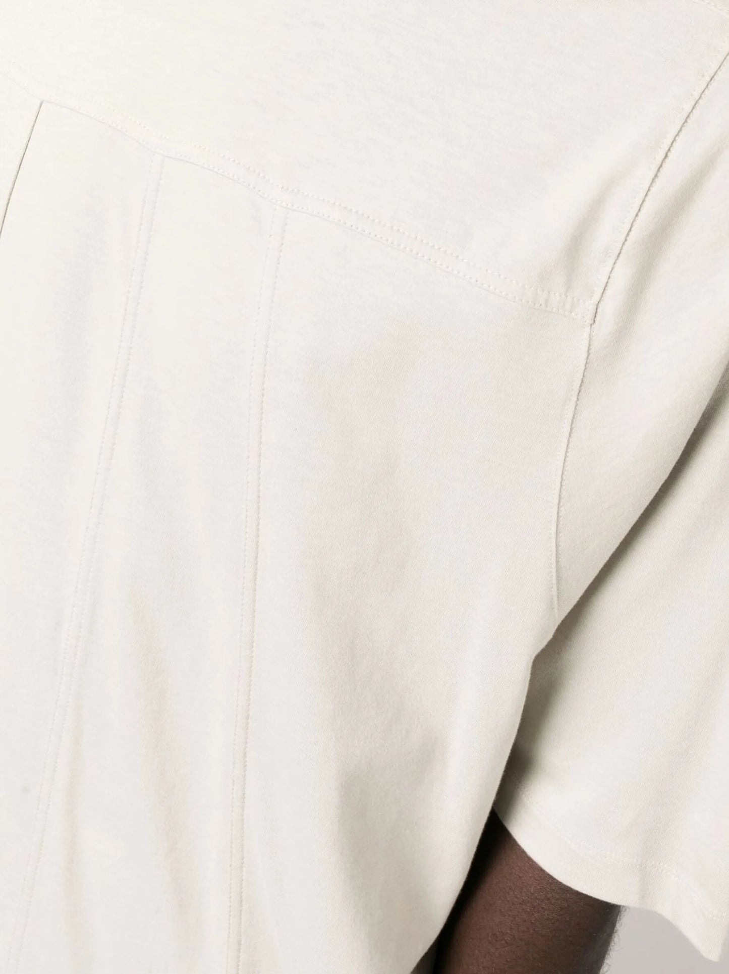 panelled short-sleeved T-shirt