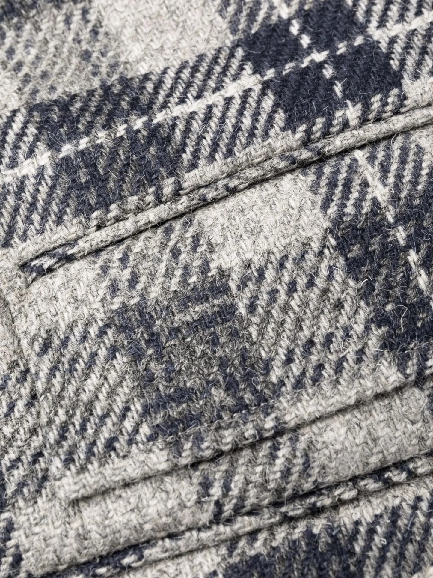 tartan check pattern overcoat