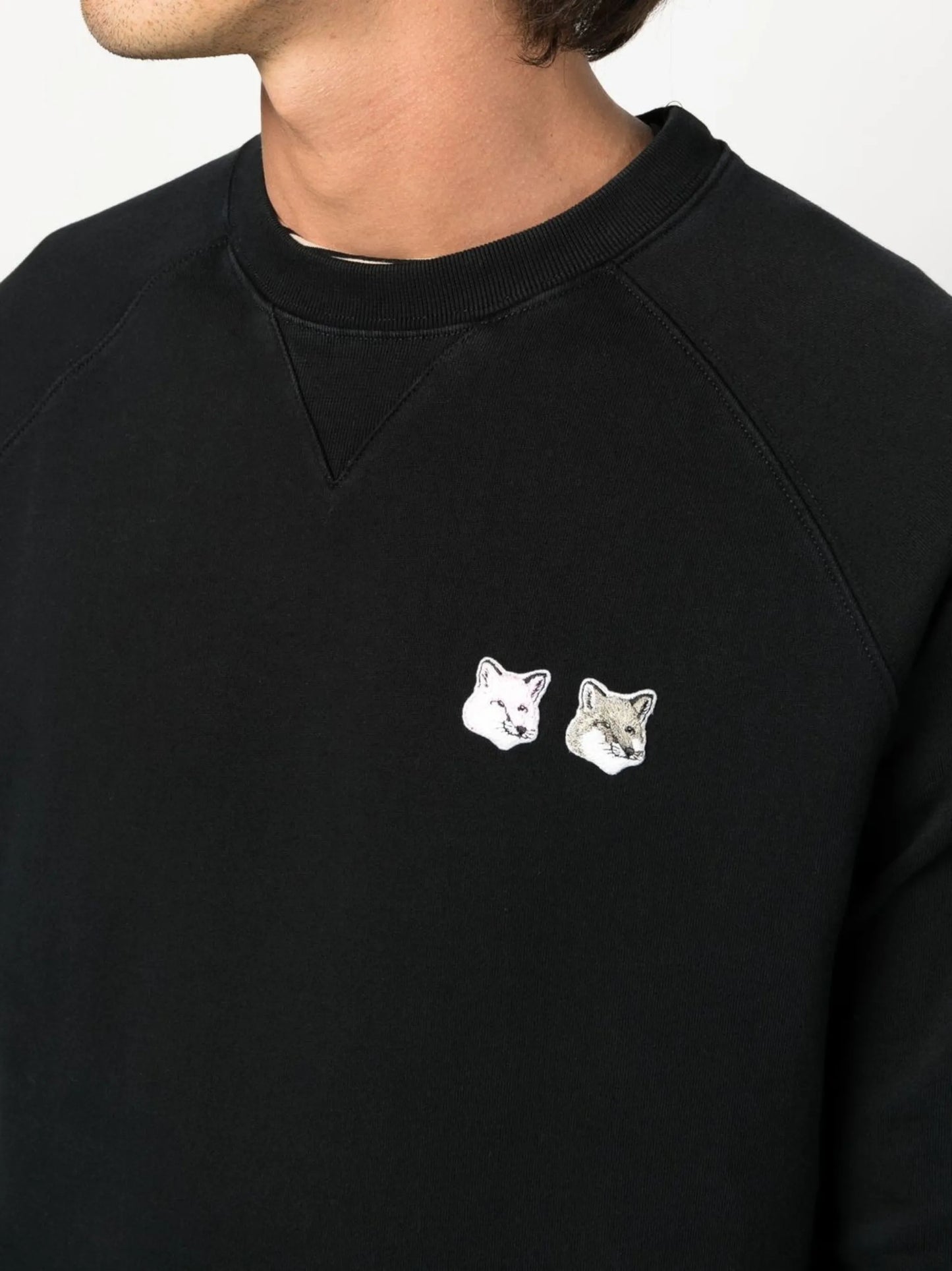 fox-patches sweatshirt