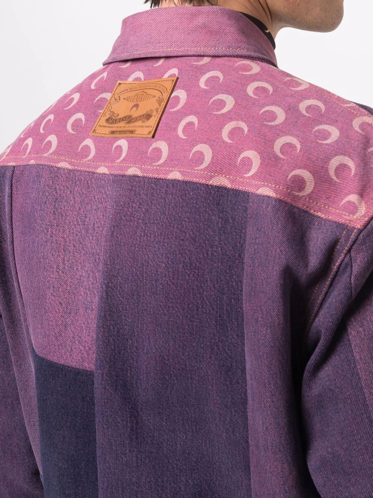 patchwork crescent moon shirt