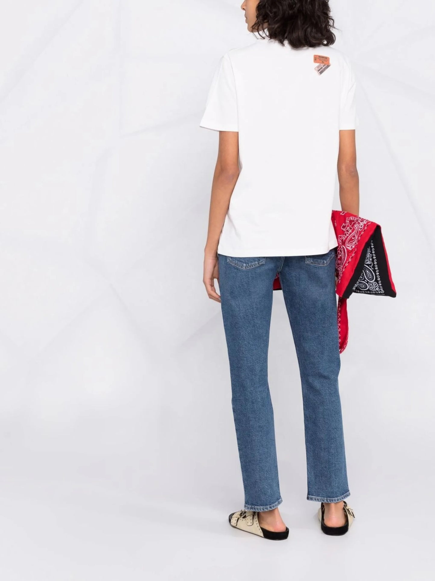 high-rise straight-leg jeans