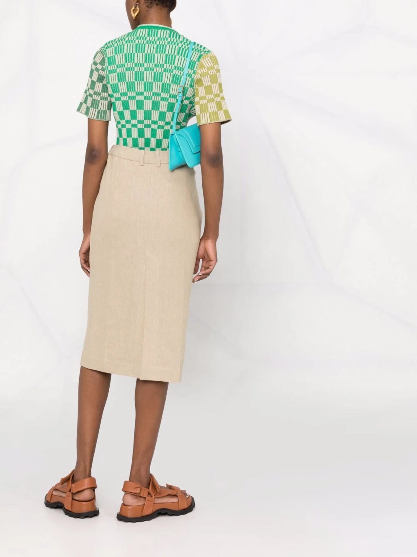 cross-over waist skirt