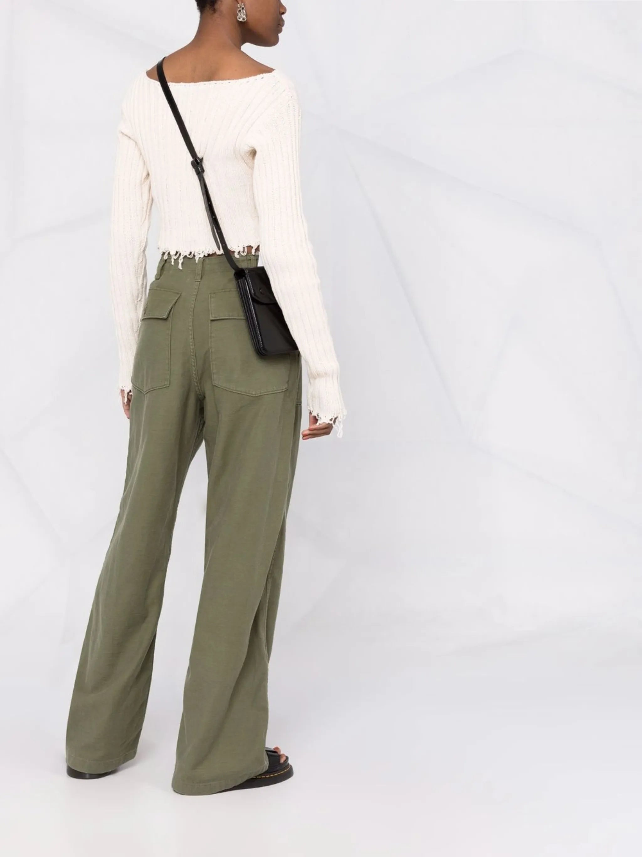 low-rise wide-leg trousers
