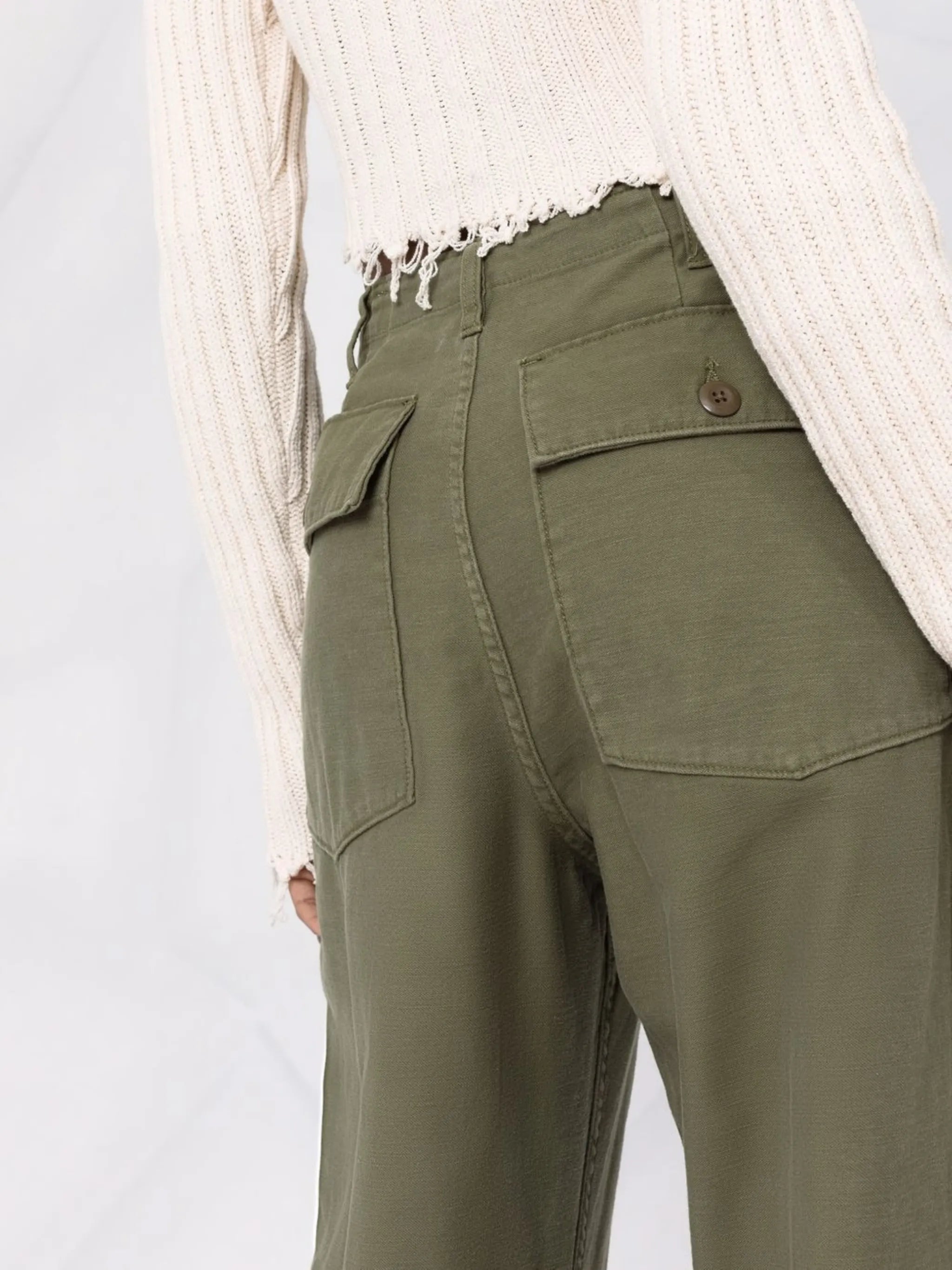 low-rise wide-leg trousers