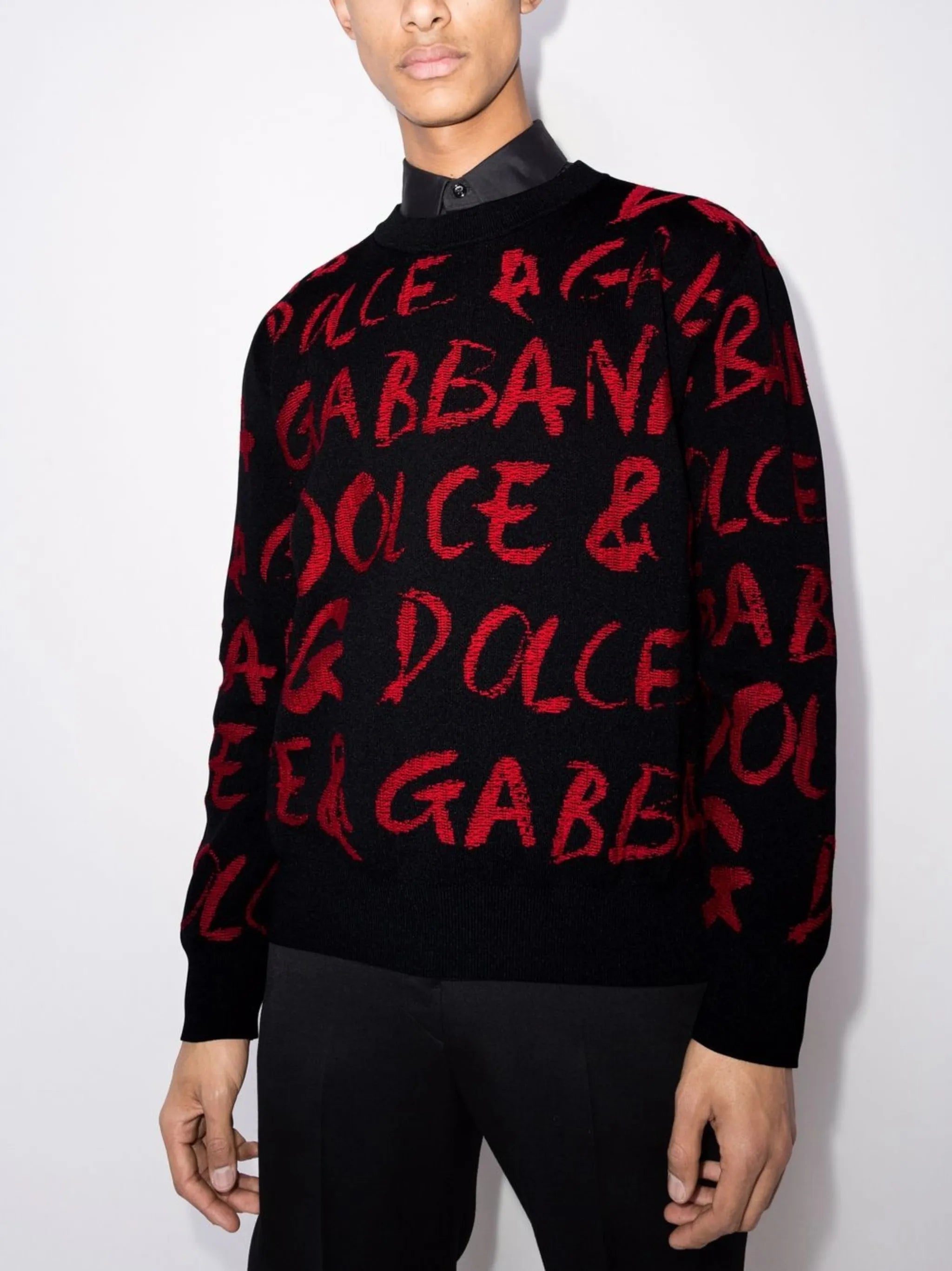 all-over logo jacquard jumper