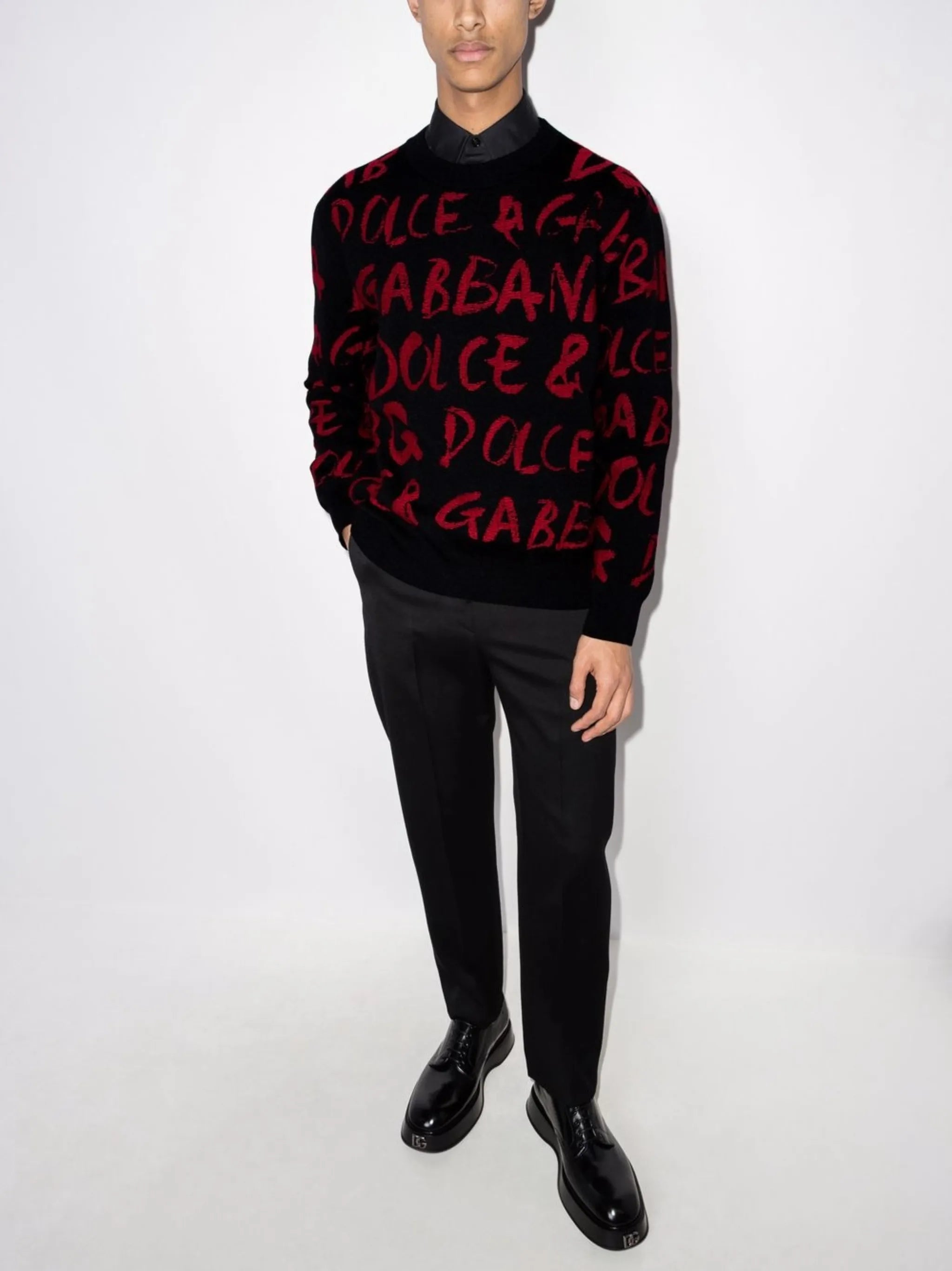 all-over logo jacquard jumper