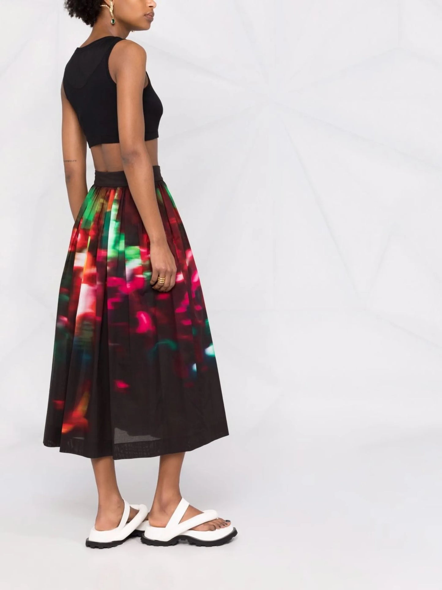 Anagram-print cropped vest
