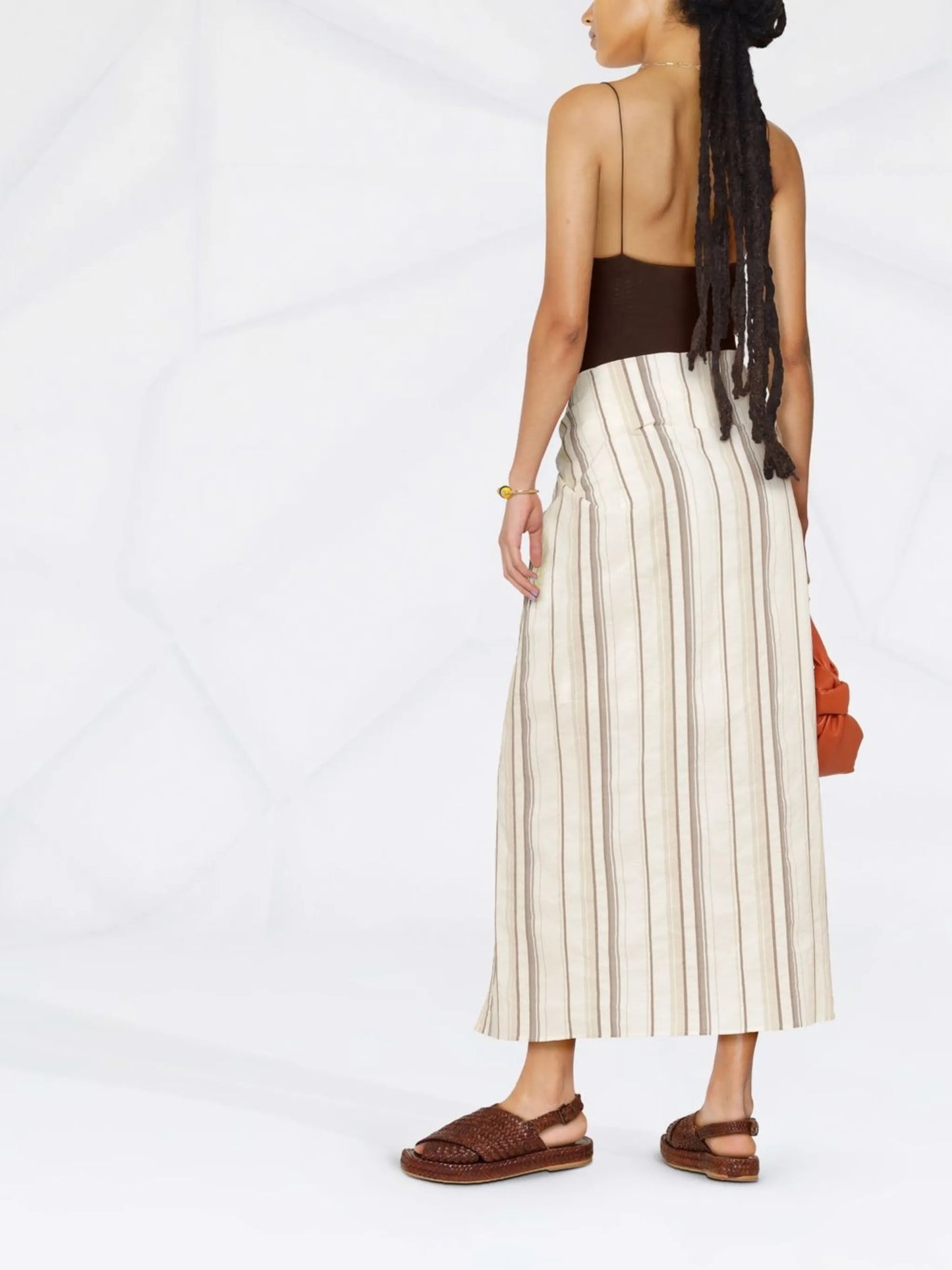 striped wrap skirt