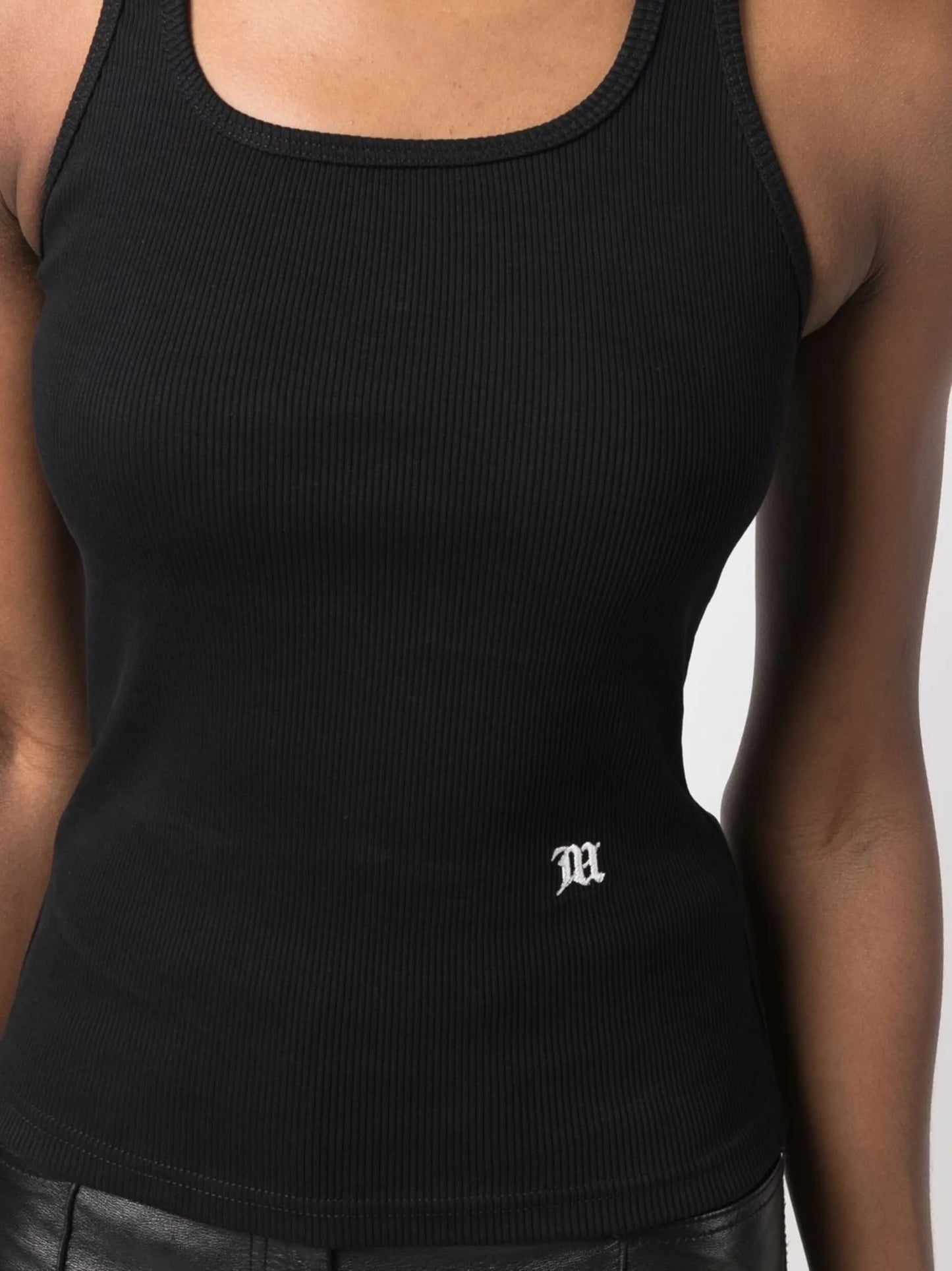 ribbed-knit tank top