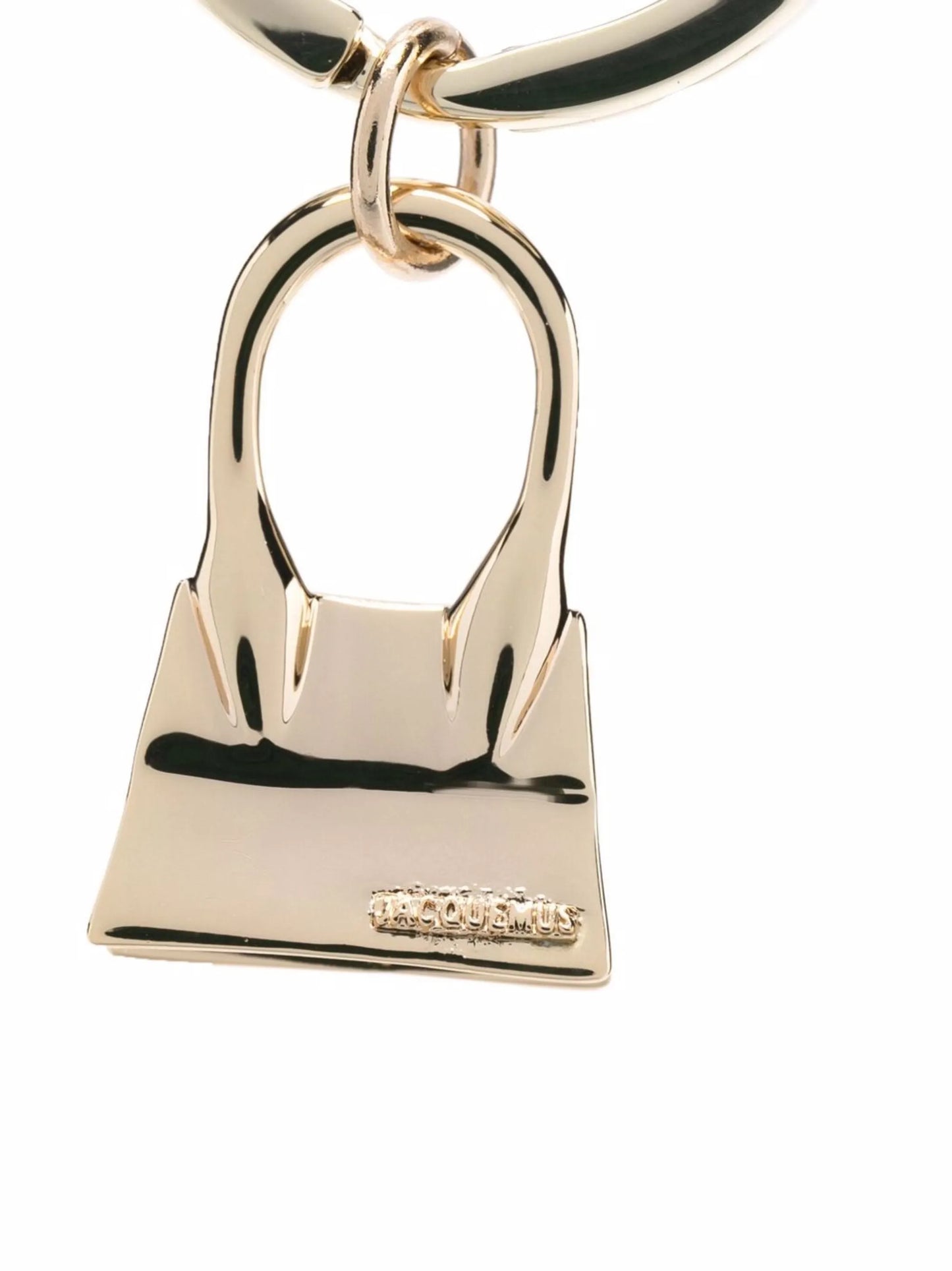 embossed-logo polished-effect keychain